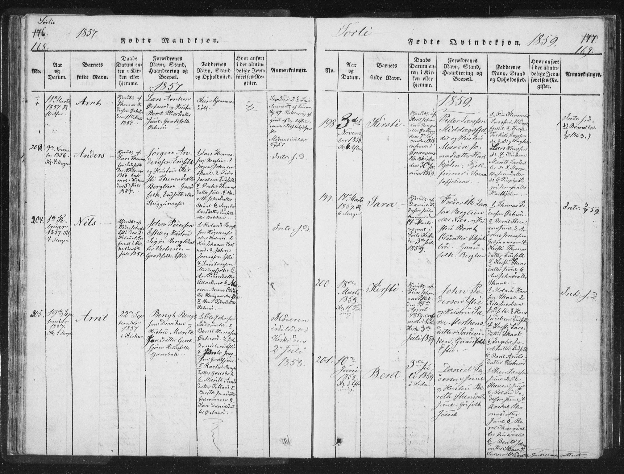 Ministerialprotokoller, klokkerbøker og fødselsregistre - Nord-Trøndelag, SAT/A-1458/755/L0491: Parish register (official) no. 755A01 /2, 1817-1864, p. 168-169