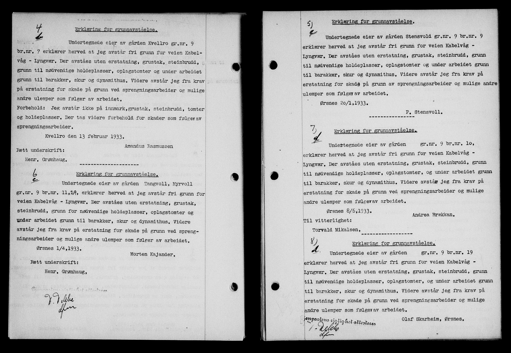 Lofoten sorenskriveri, AV/SAT-A-0017/1/2/2C/L0028b: Mortgage book no. 28b, 1933-1933, Deed date: 01.07.1933