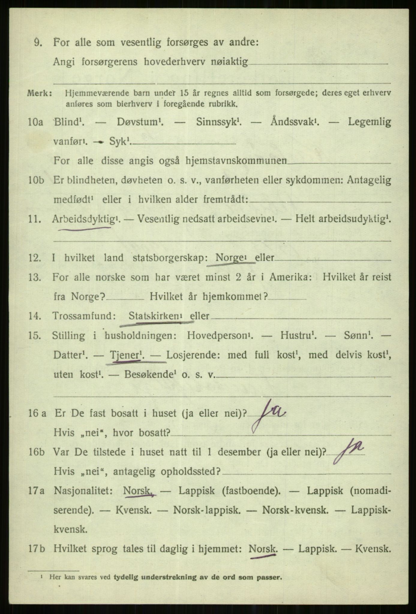 SATØ, 1920 census for Karlsøy, 1920, p. 4475