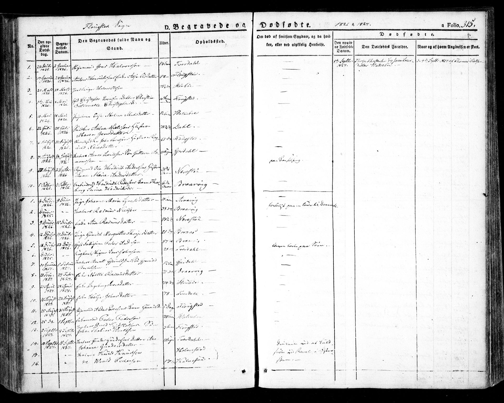 Dypvåg sokneprestkontor, AV/SAK-1111-0007/F/Fa/Faa/L0004: Parish register (official) no. A 4, 1824-1840, p. 315