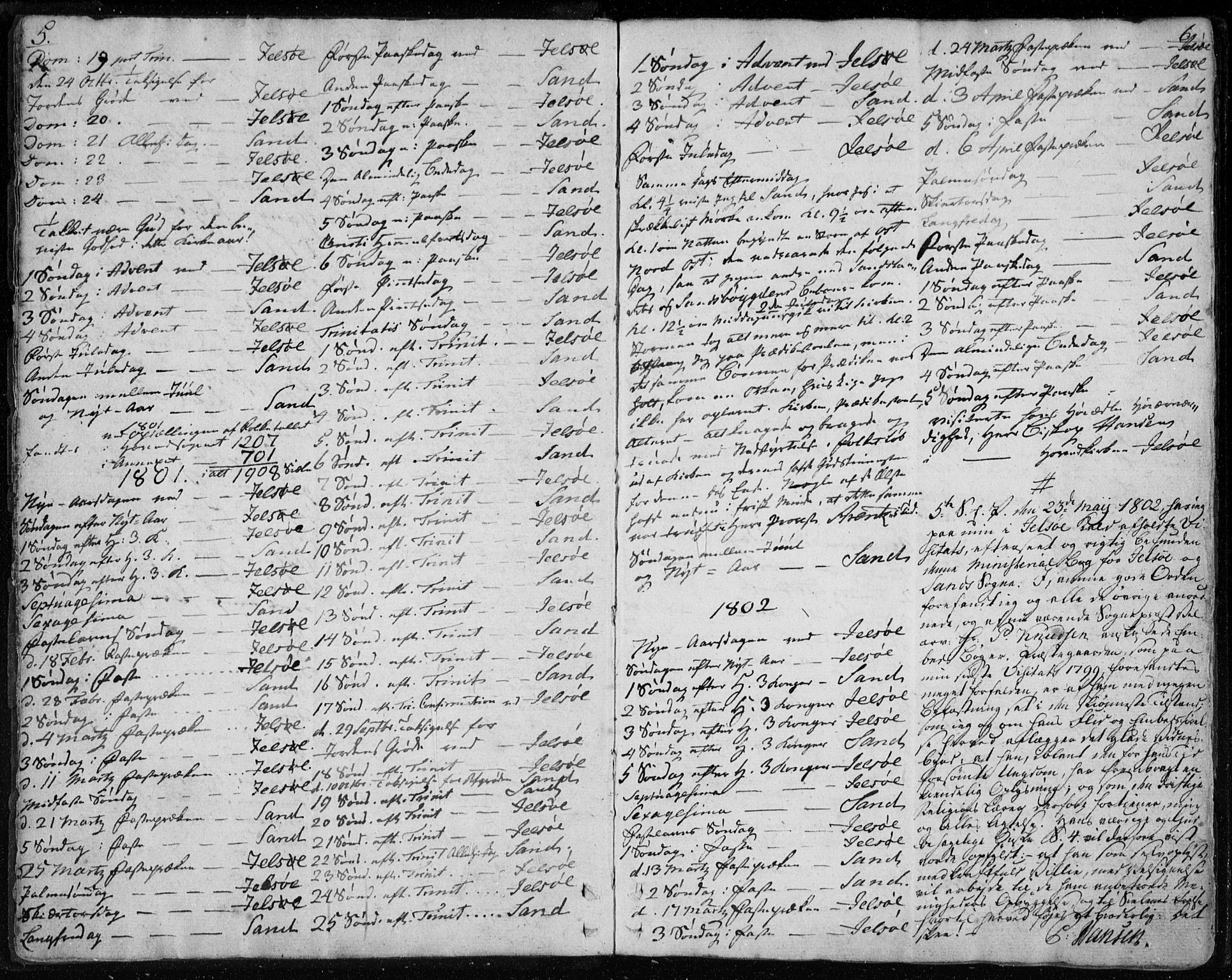 Jelsa sokneprestkontor, SAST/A-101842/01/IV: Parish register (official) no. A 4, 1796-1816, p. 5-6