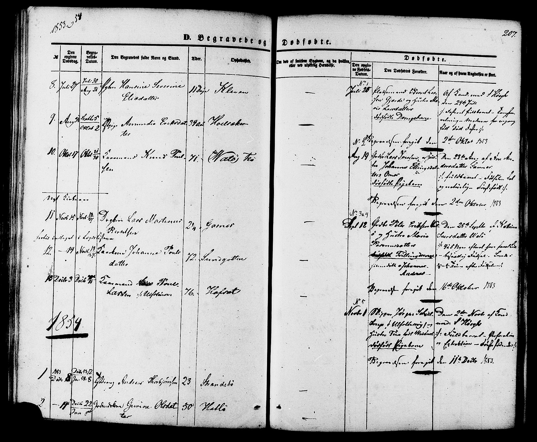 Ministerialprotokoller, klokkerbøker og fødselsregistre - Møre og Romsdal, AV/SAT-A-1454/509/L0105: Parish register (official) no. 509A03, 1848-1882, p. 207