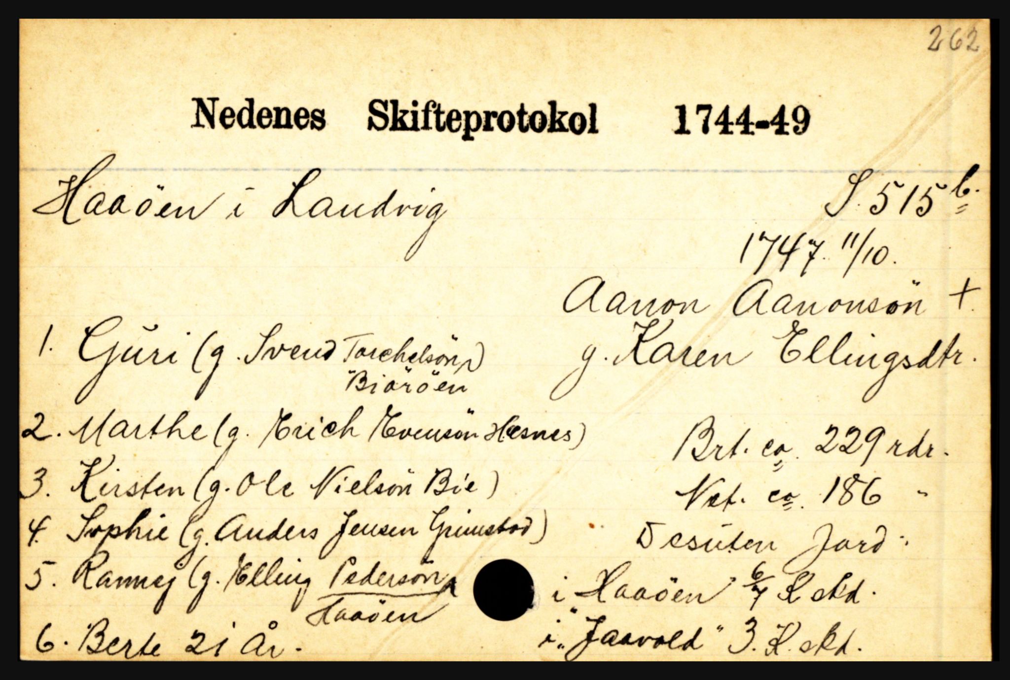 Nedenes sorenskriveri før 1824, AV/SAK-1221-0007/H, p. 13885