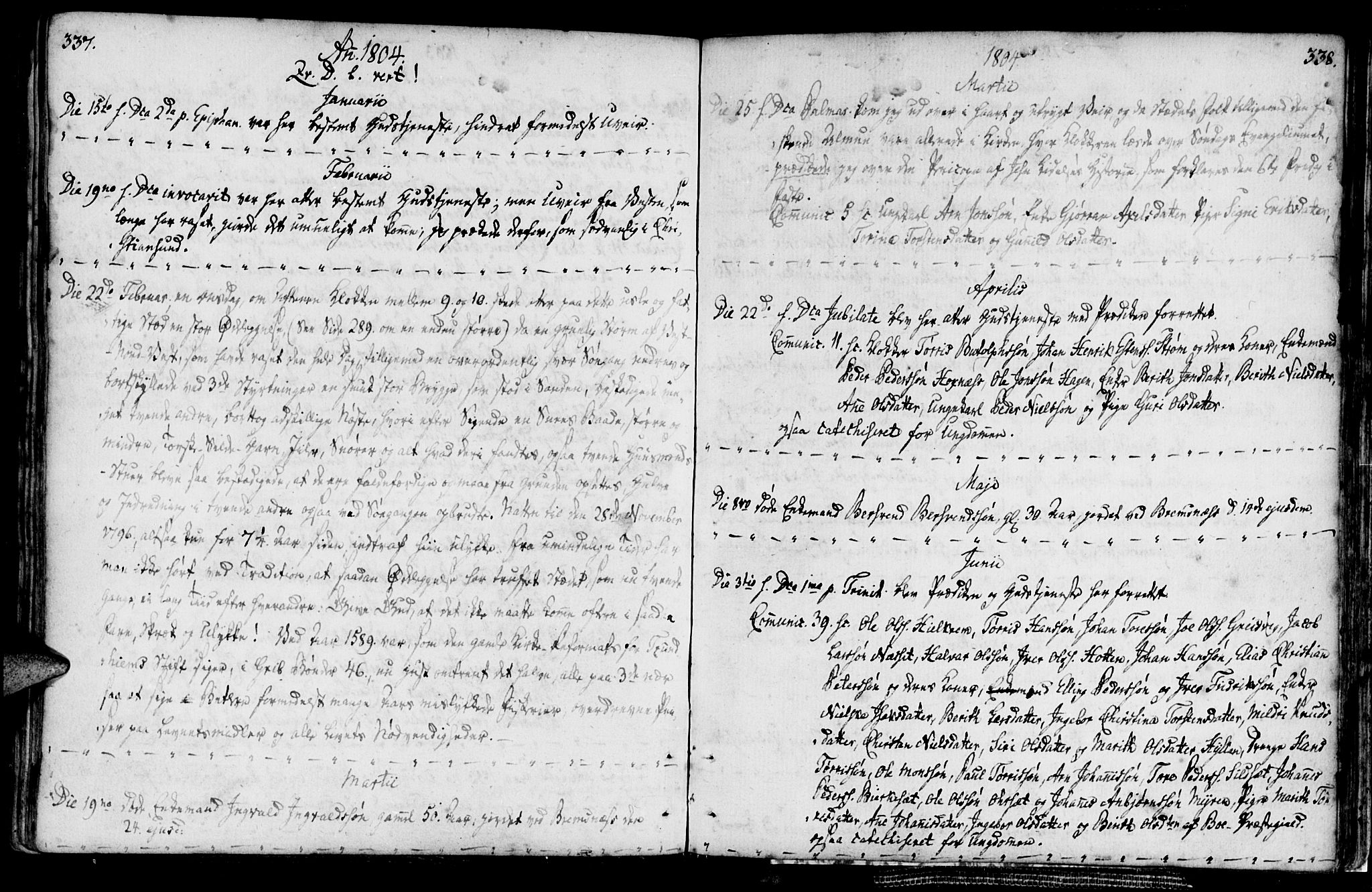 Ministerialprotokoller, klokkerbøker og fødselsregistre - Møre og Romsdal, AV/SAT-A-1454/574/L0876: Parish register (official) no. 574A02, 1754-1814, p. 337-338