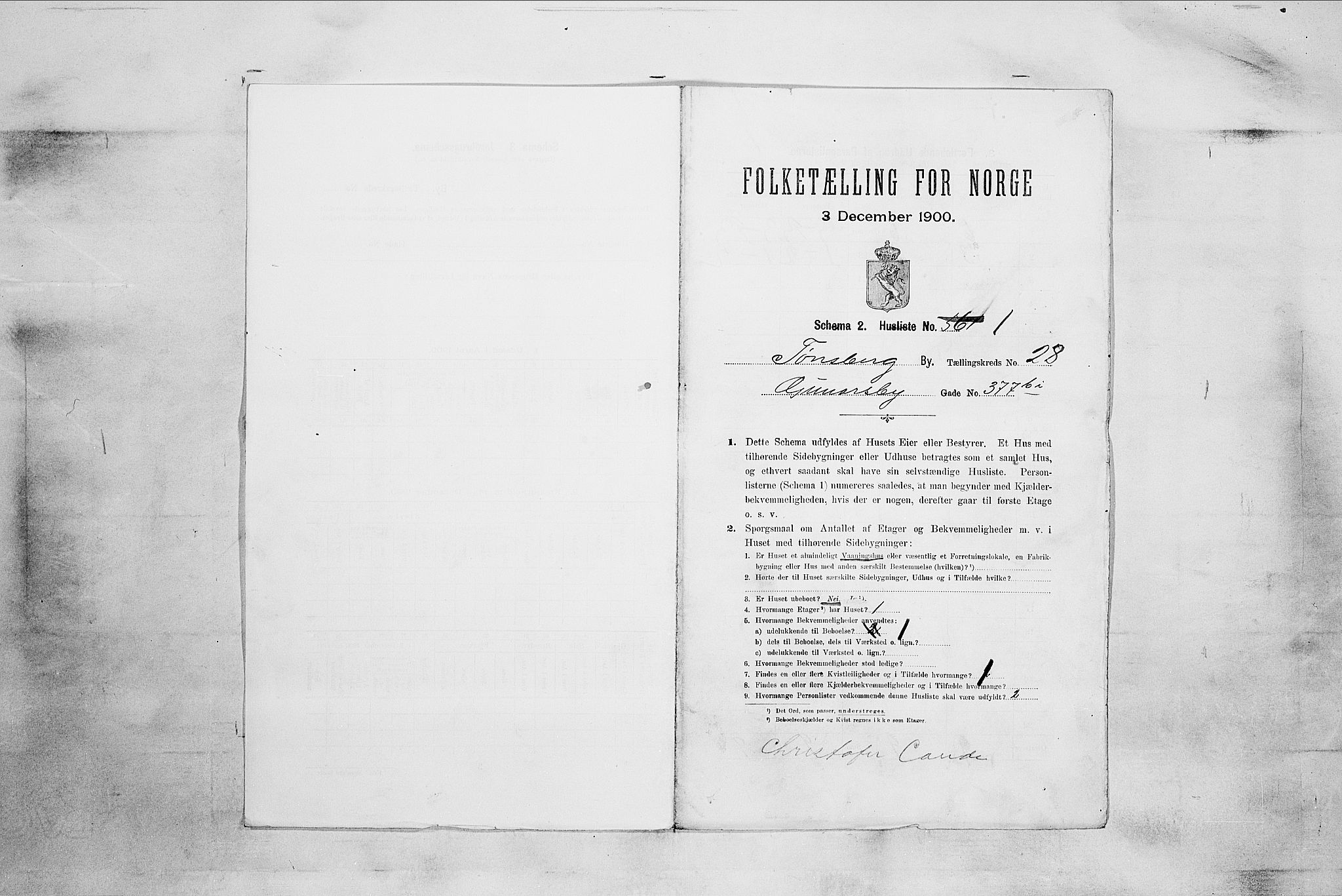 RA, 1900 census for Tønsberg, 1900, p. 4289