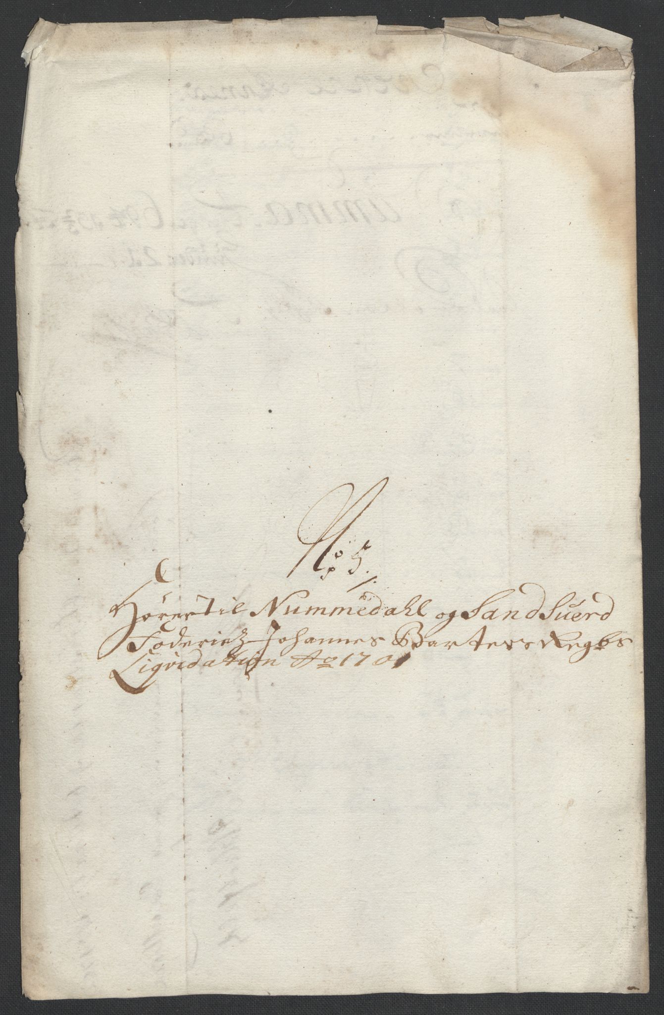 Rentekammeret inntil 1814, Reviderte regnskaper, Fogderegnskap, RA/EA-4092/R24/L1579: Fogderegnskap Numedal og Sandsvær, 1701, p. 251