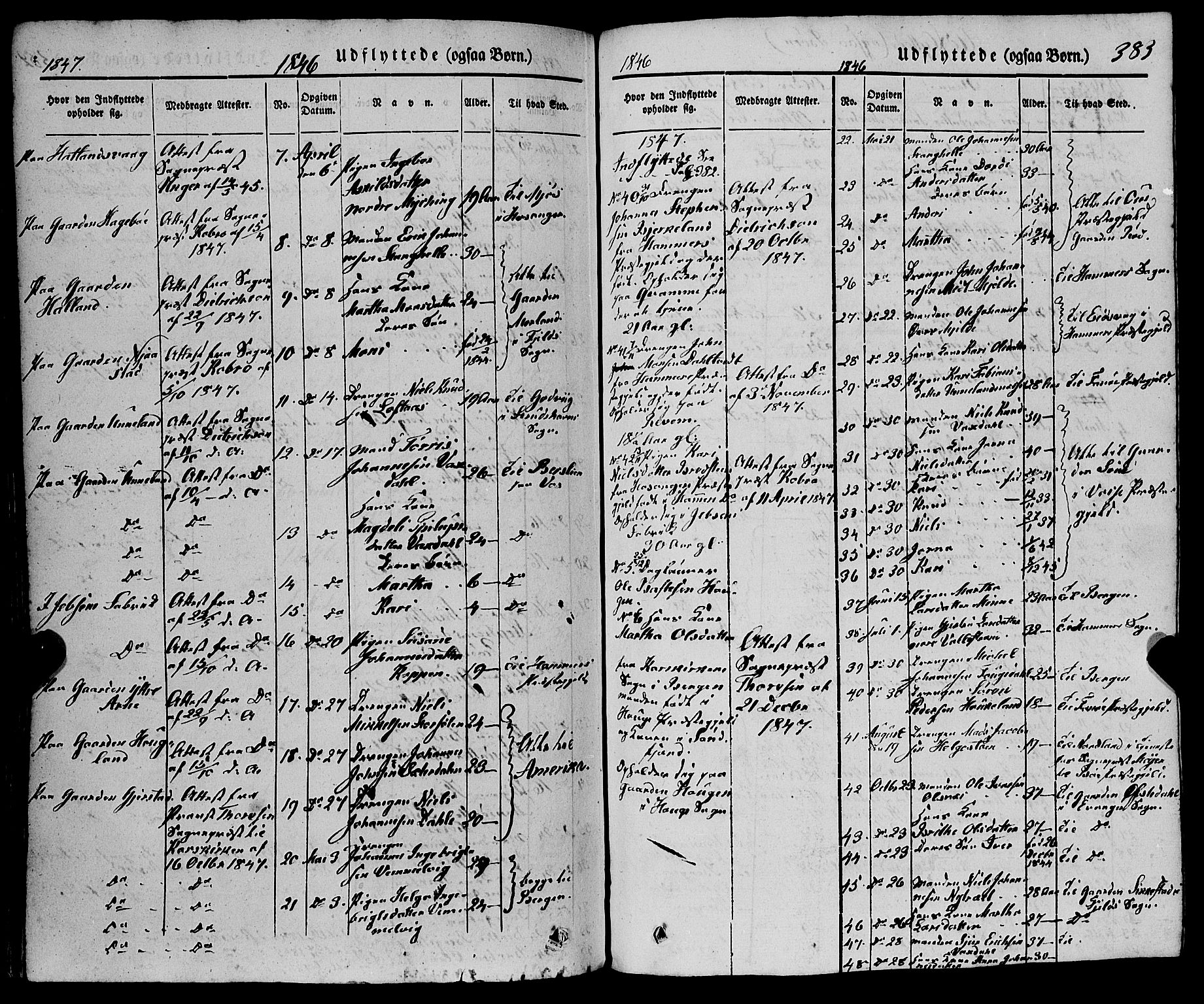 Haus sokneprestembete, AV/SAB-A-75601/H/Haa: Parish register (official) no. A 15, 1838-1847, p. 383