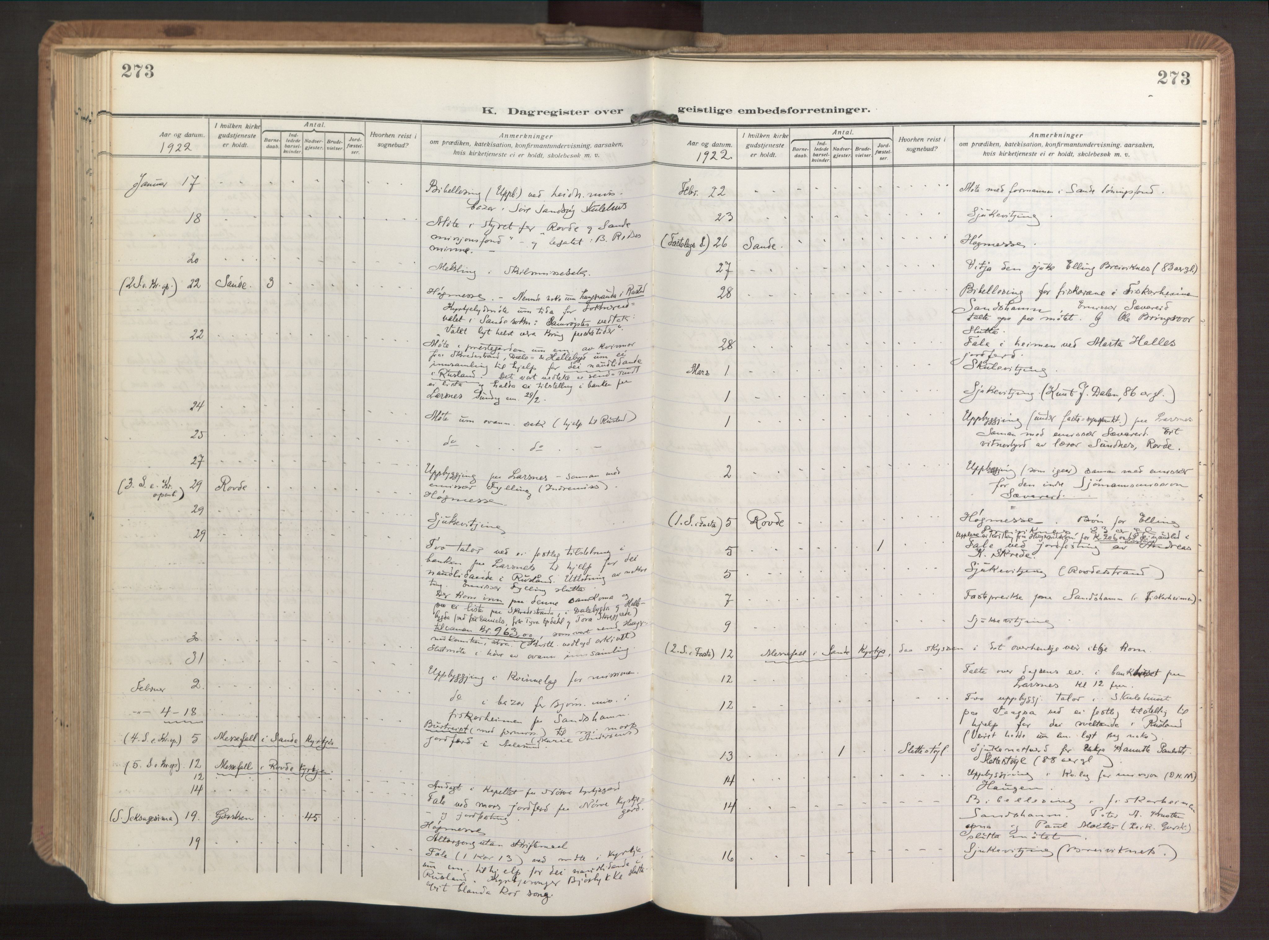 Ministerialprotokoller, klokkerbøker og fødselsregistre - Møre og Romsdal, AV/SAT-A-1454/503/L0044: Parish register (official) no. 503A12, 1918-1931, p. 273