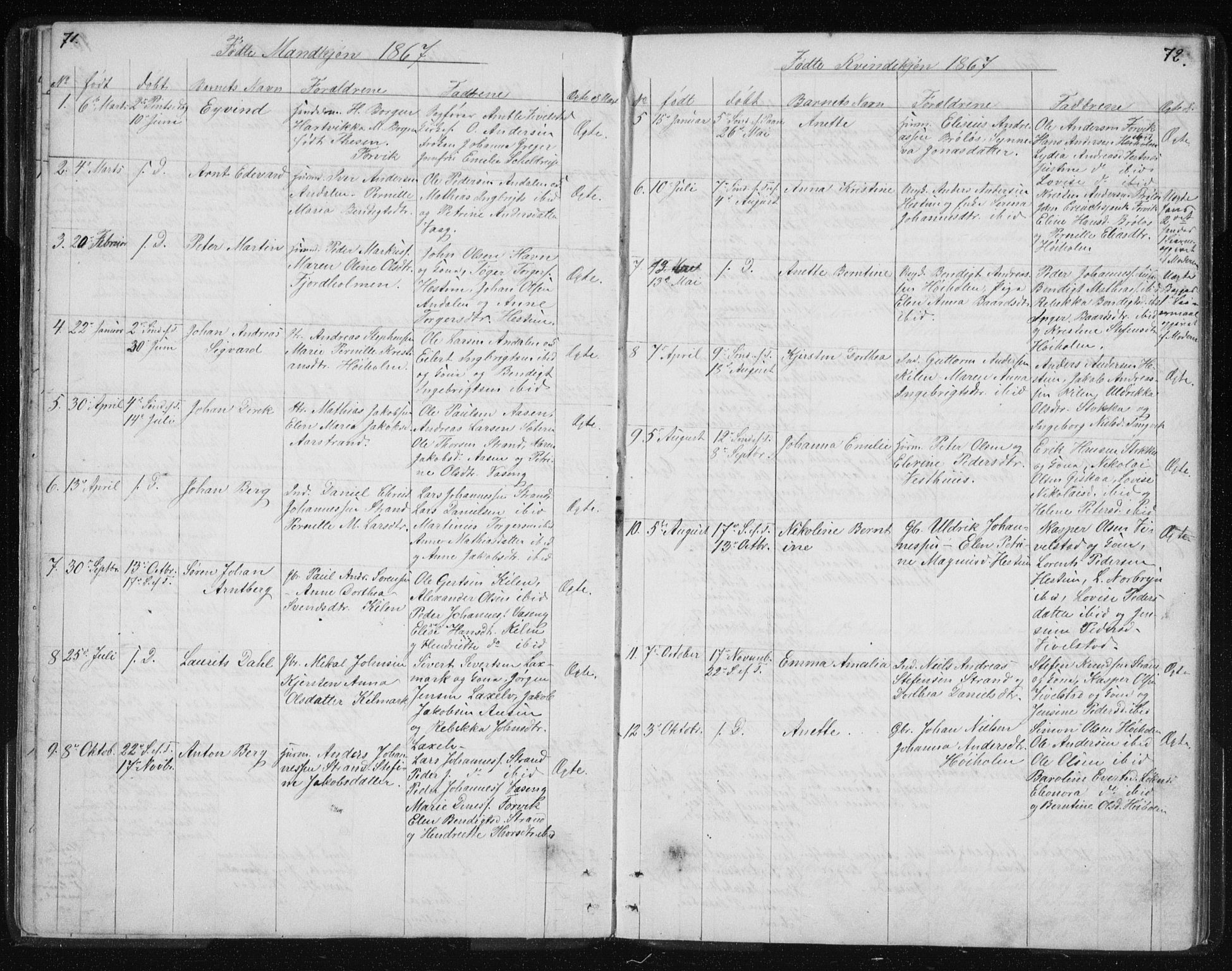 Ministerialprotokoller, klokkerbøker og fødselsregistre - Nordland, SAT/A-1459/819/L0275: Parish register (copy) no. 819C01, 1841-1868, p. 71-72