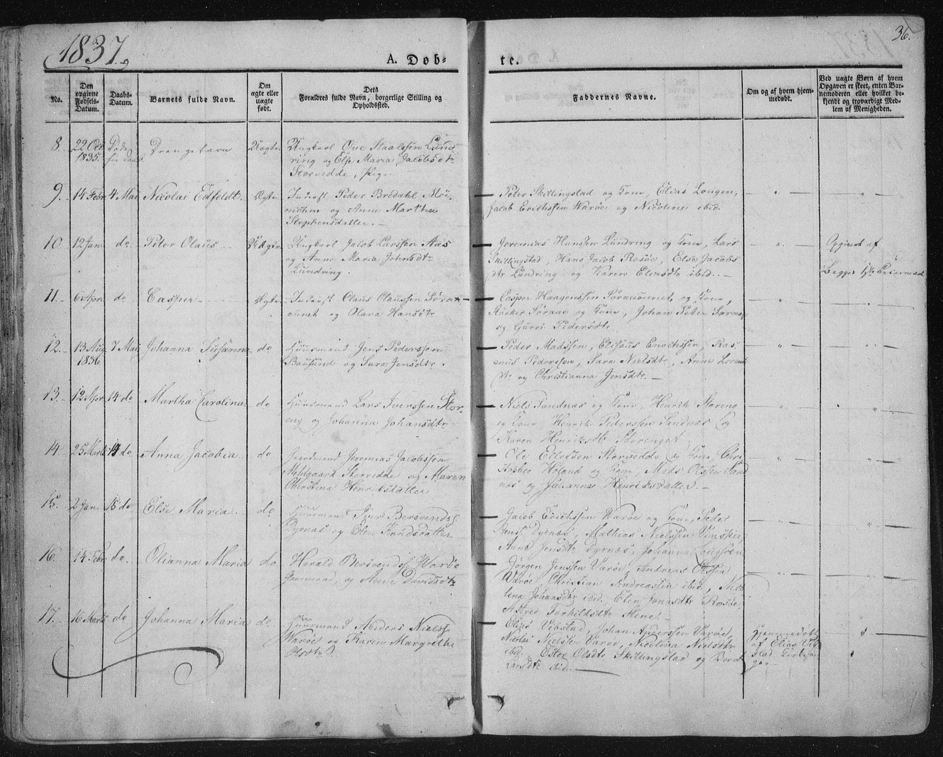 Ministerialprotokoller, klokkerbøker og fødselsregistre - Nord-Trøndelag, AV/SAT-A-1458/784/L0669: Parish register (official) no. 784A04, 1829-1859, p. 36