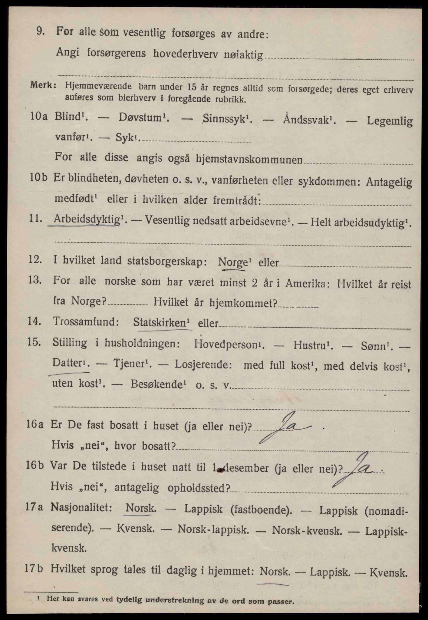 SAT, 1920 census for Strinda, 1920, p. 5631