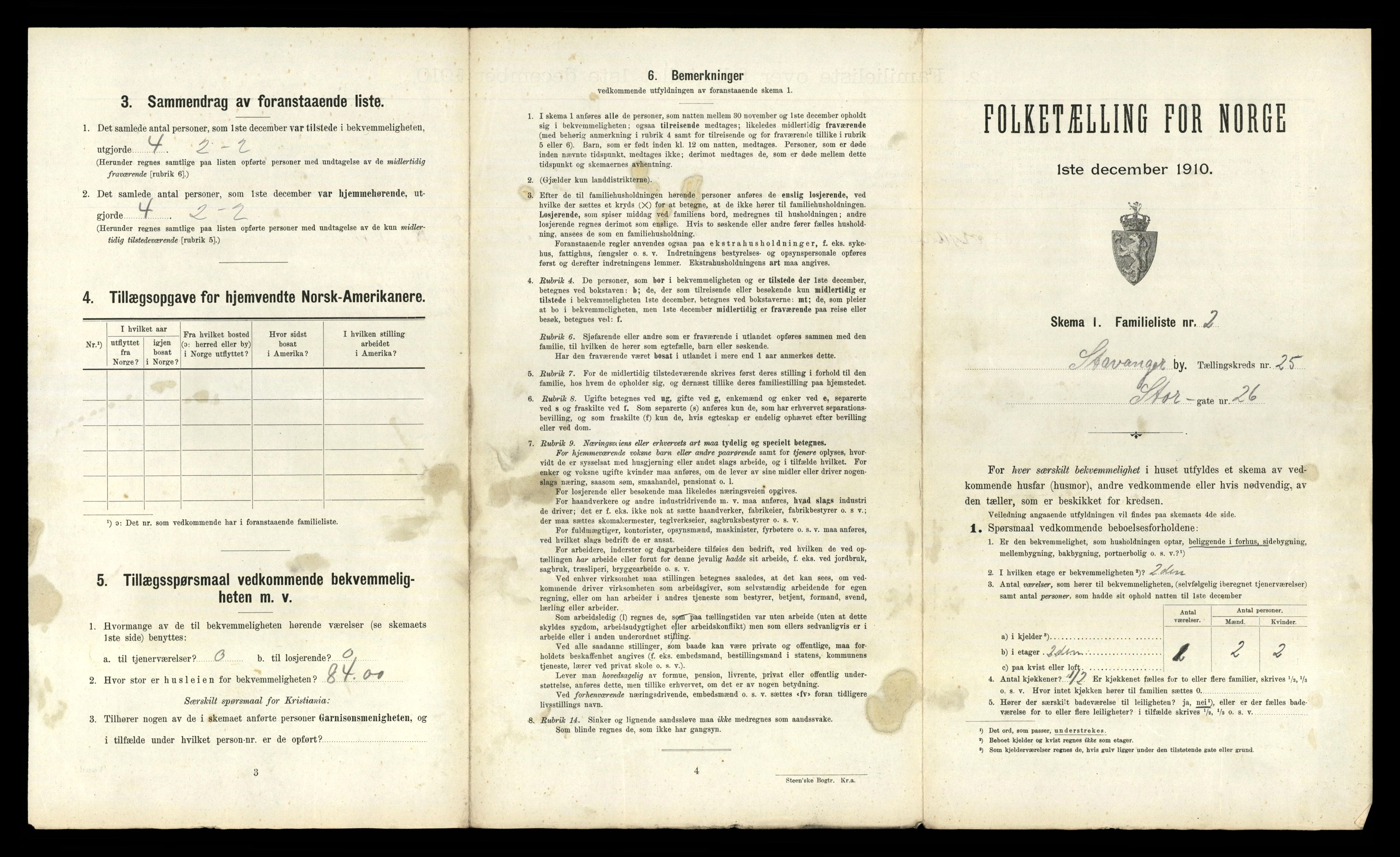 RA, 1910 census for Stavanger, 1910, p. 16530