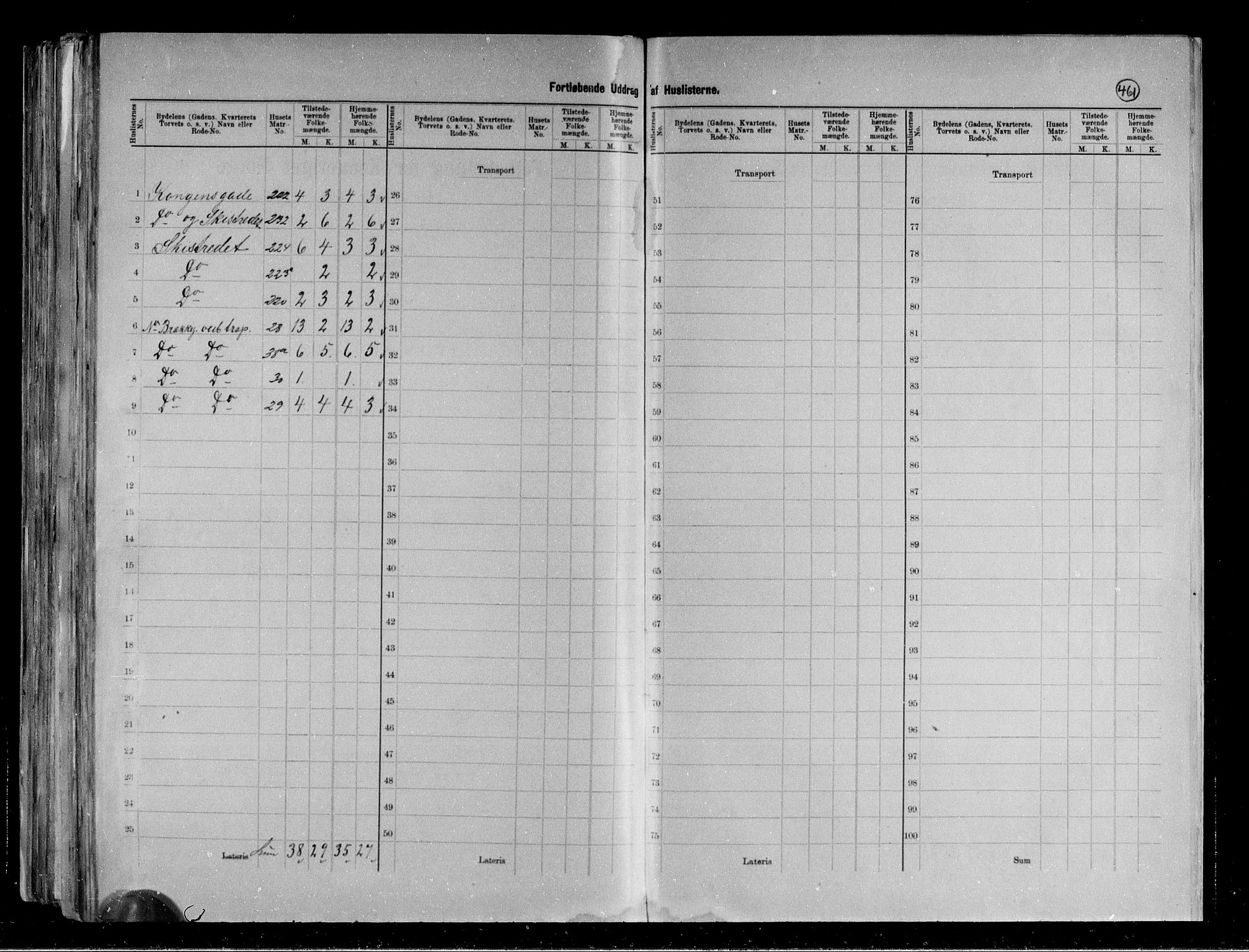 RA, 1891 census for 0806 Skien, 1891, p. 100