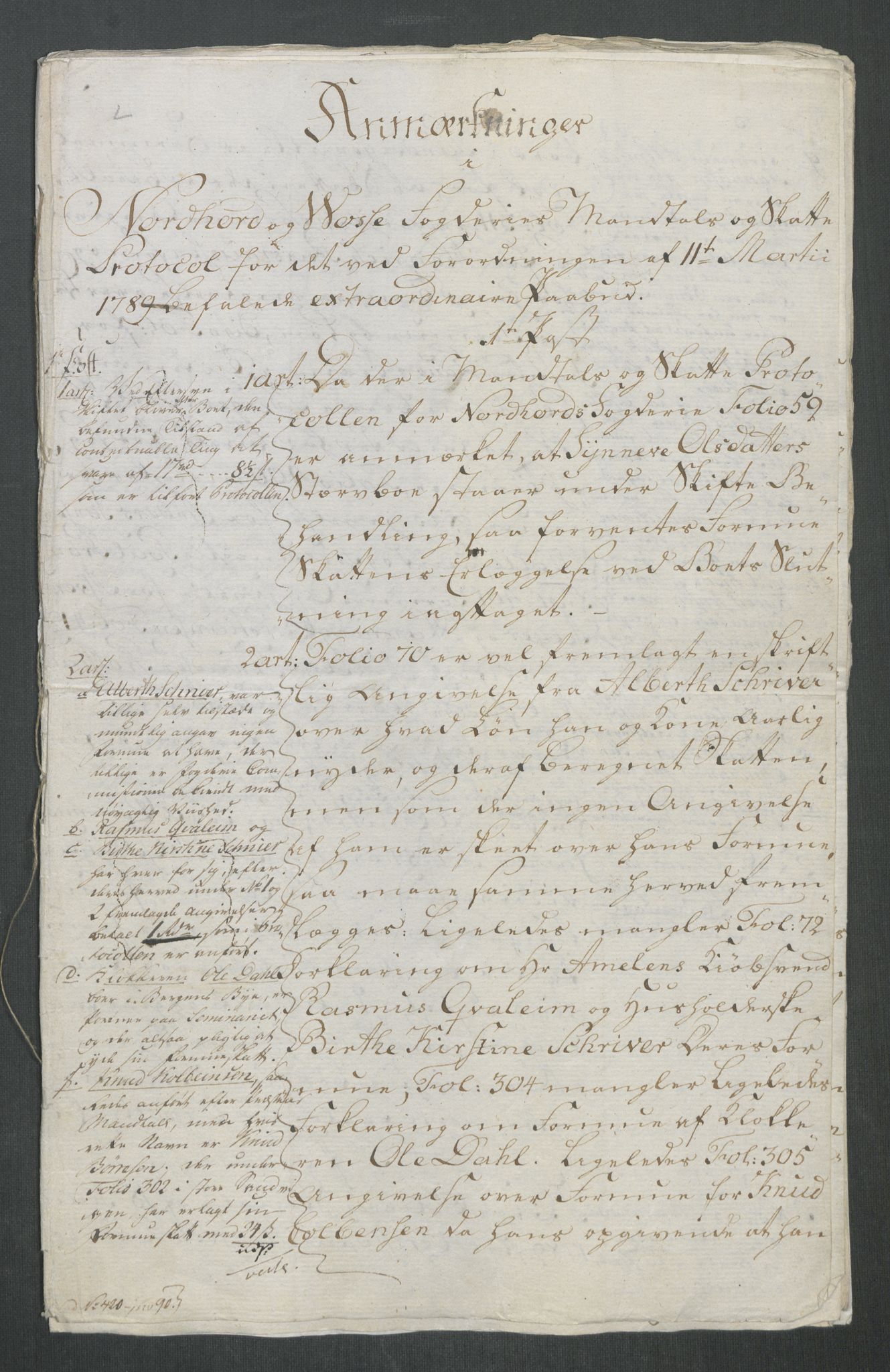 Rentekammeret inntil 1814, Reviderte regnskaper, Mindre regnskaper, AV/RA-EA-4068/Rf/Rfe/L0028: Nedre Romerike fogderi. Nedre Telemark og Bamle fogderi, Nordhordland og Voss fogderi, 1789, p. 355