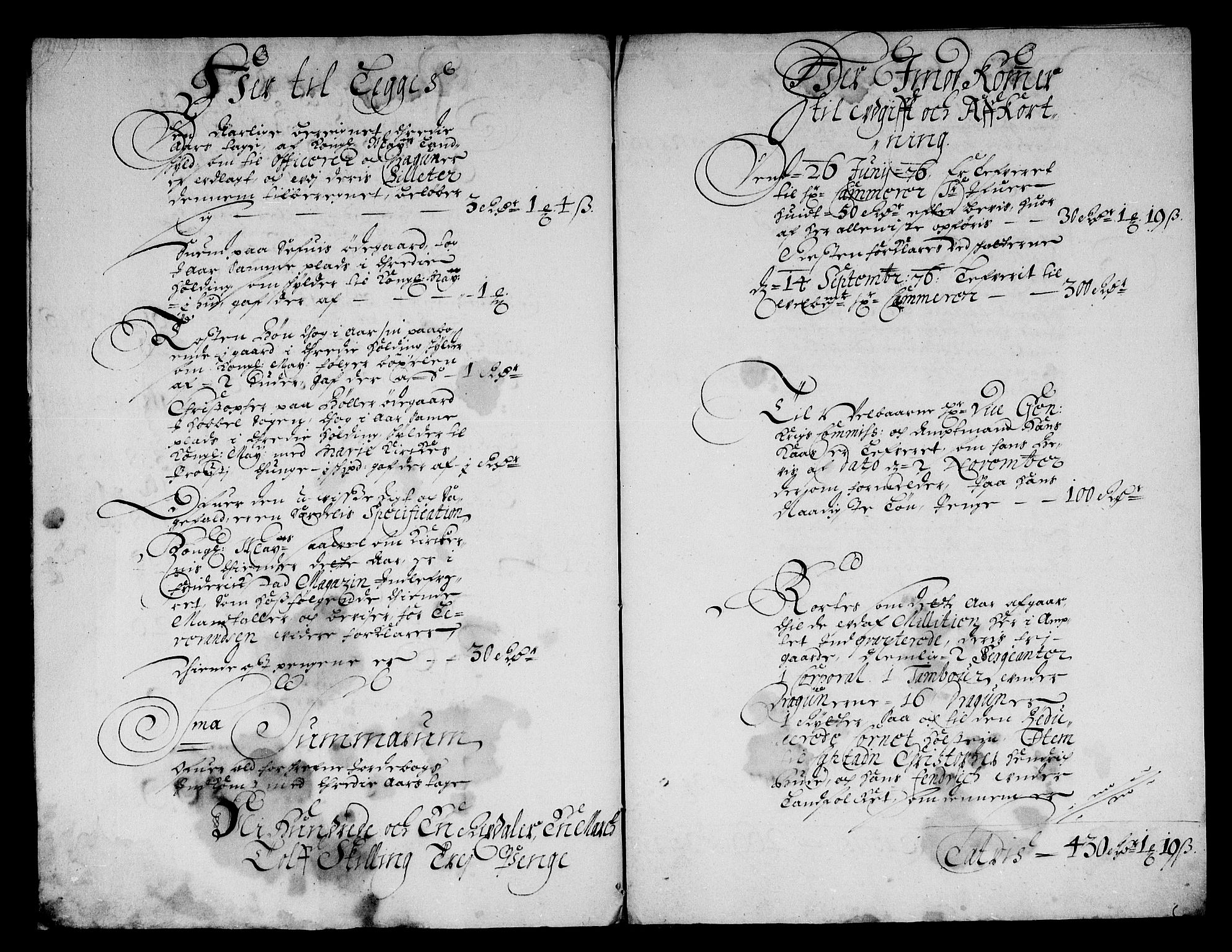 Rentekammeret inntil 1814, Reviderte regnskaper, Stiftamtstueregnskaper, Landkommissariatet på Akershus og Akershus stiftamt, AV/RA-EA-5869/R/Rb/L0117: Akershus stiftamt, 1676