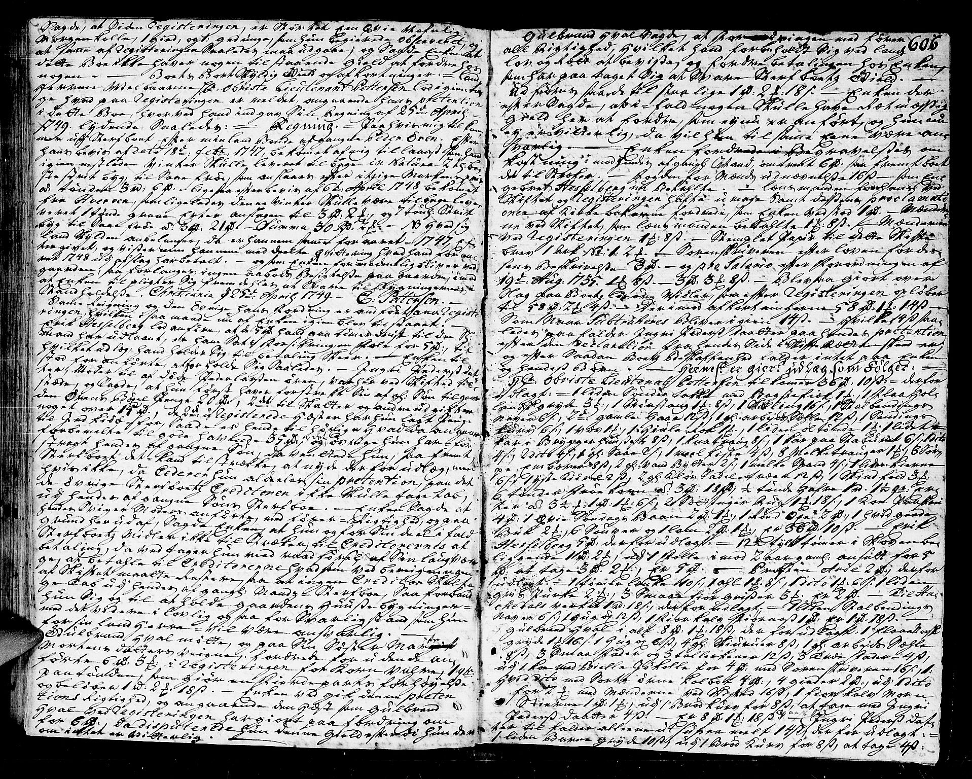 Ringerike og Hallingdal sorenskriveri, SAKO/A-81/H/Ha/L0014: Skifteprotokoll, 1744-1749, p. 605b-606a