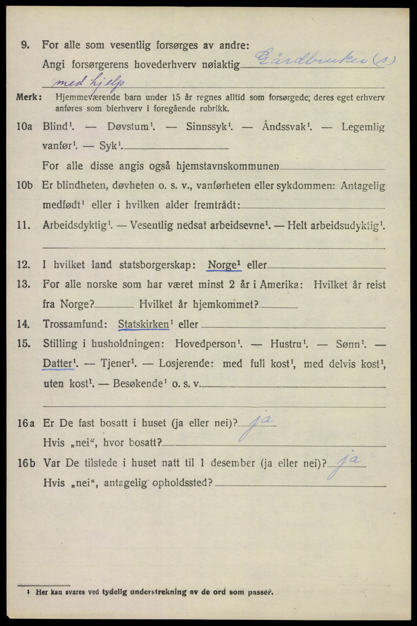 SAKO, 1920 census for Lardal, 1920, p. 2070