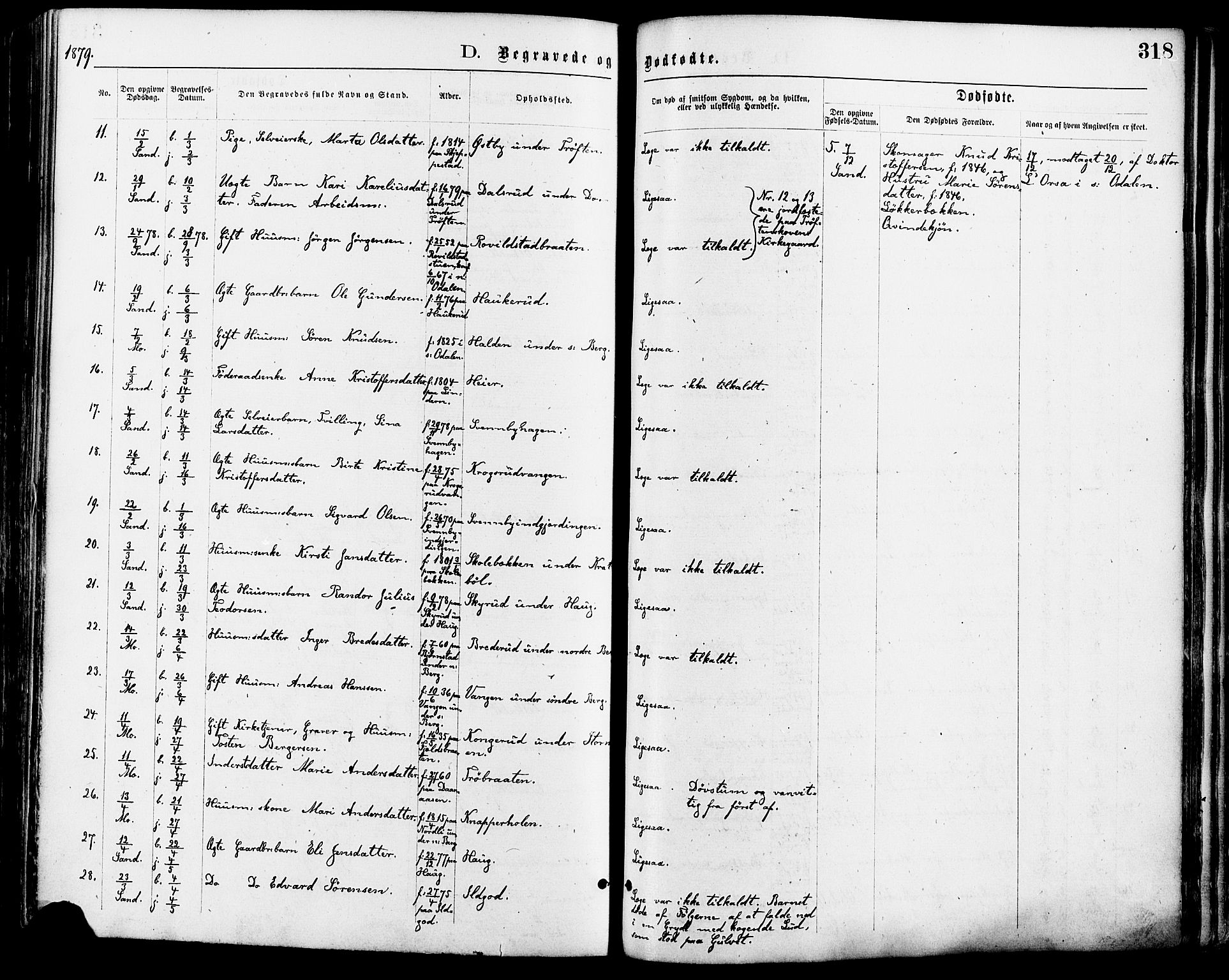 Nord-Odal prestekontor, AV/SAH-PREST-032/H/Ha/Haa/L0005: Parish register (official) no. 5, 1874-1885, p. 318