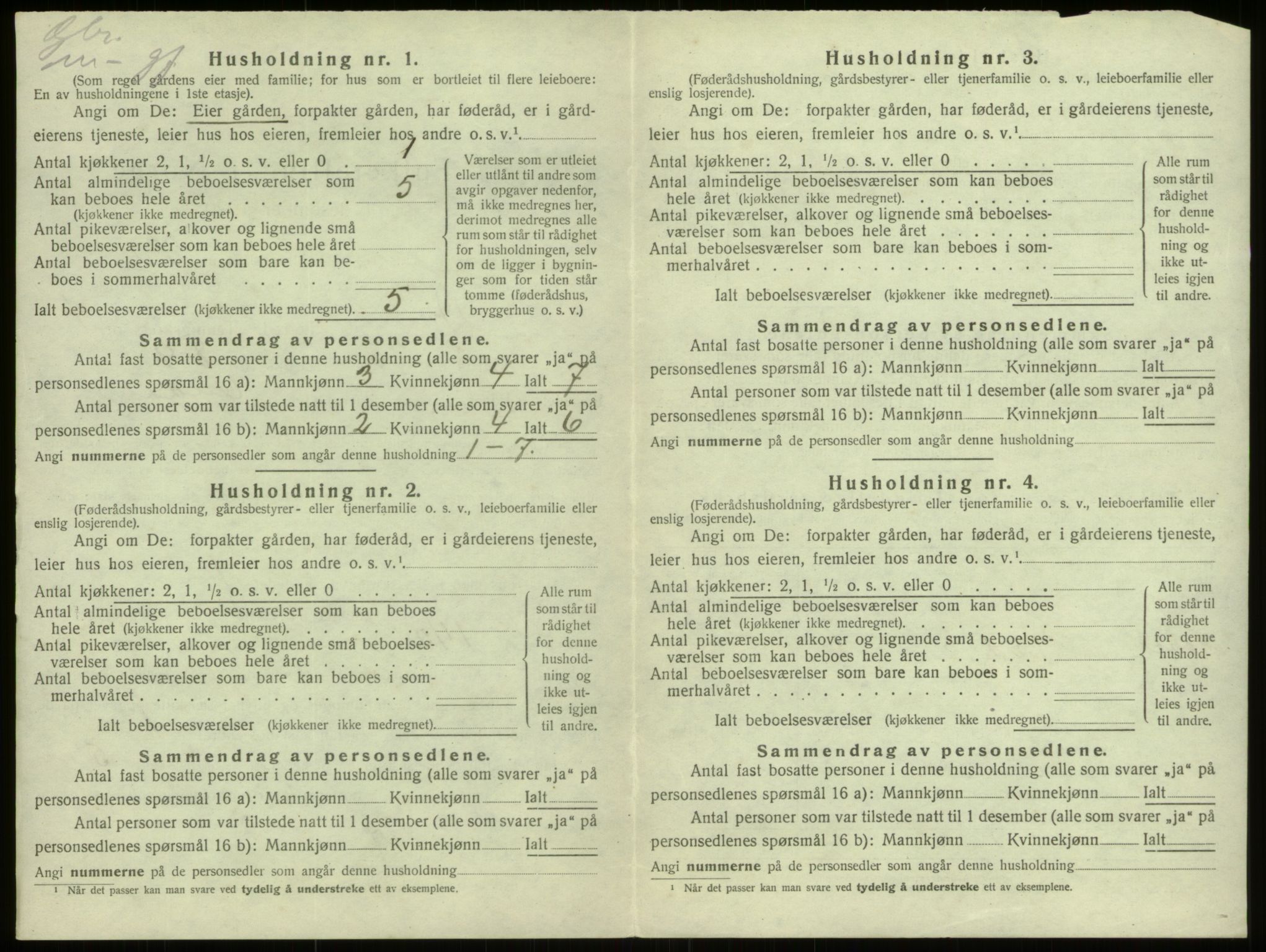 SAB, 1920 census for Davik, 1920, p. 338