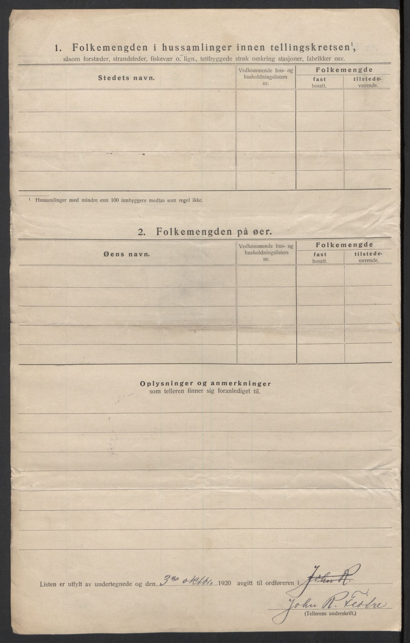 SAT, 1920 census for Volda, 1920, p. 83