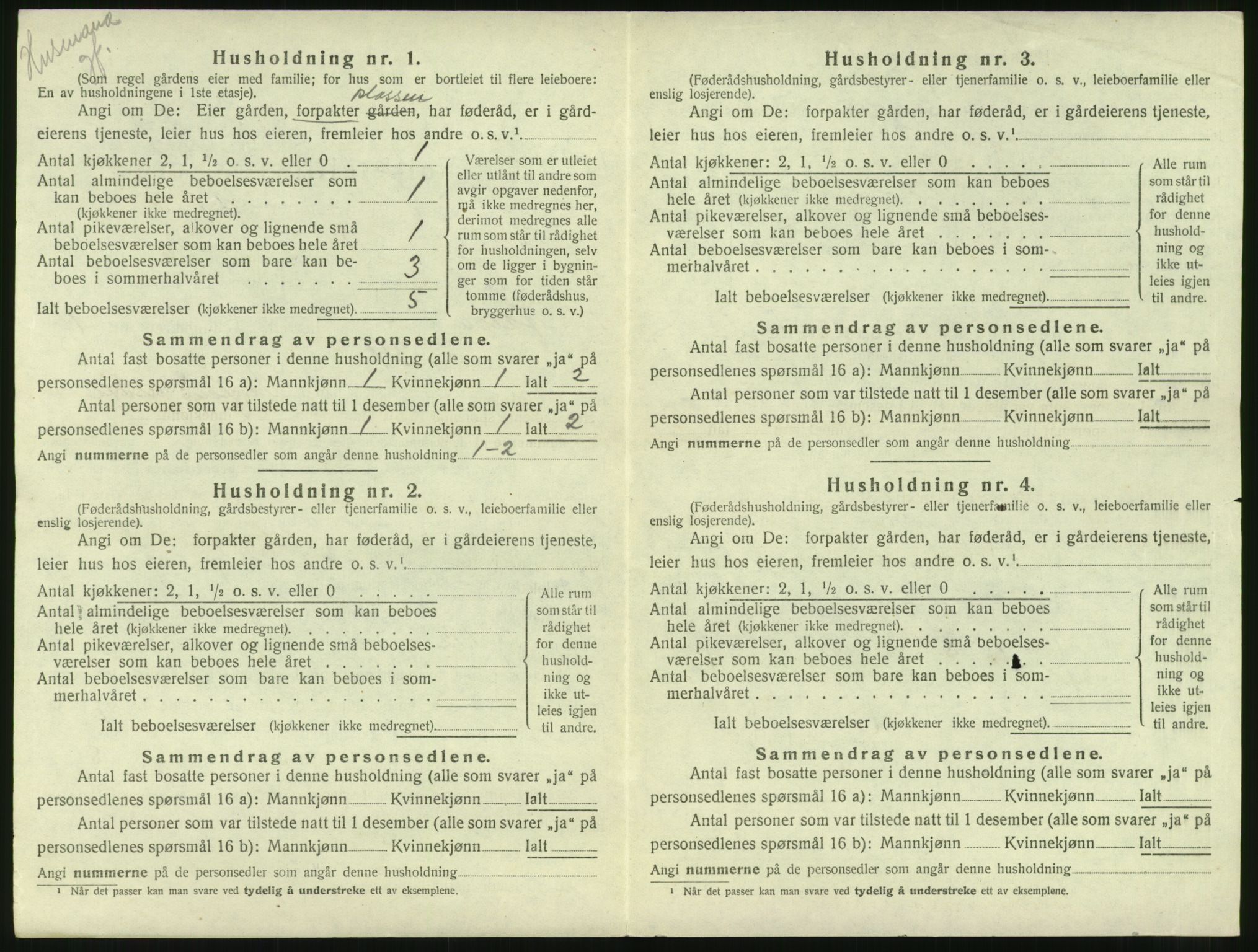 SAT, 1920 census for Halsa, 1920, p. 103