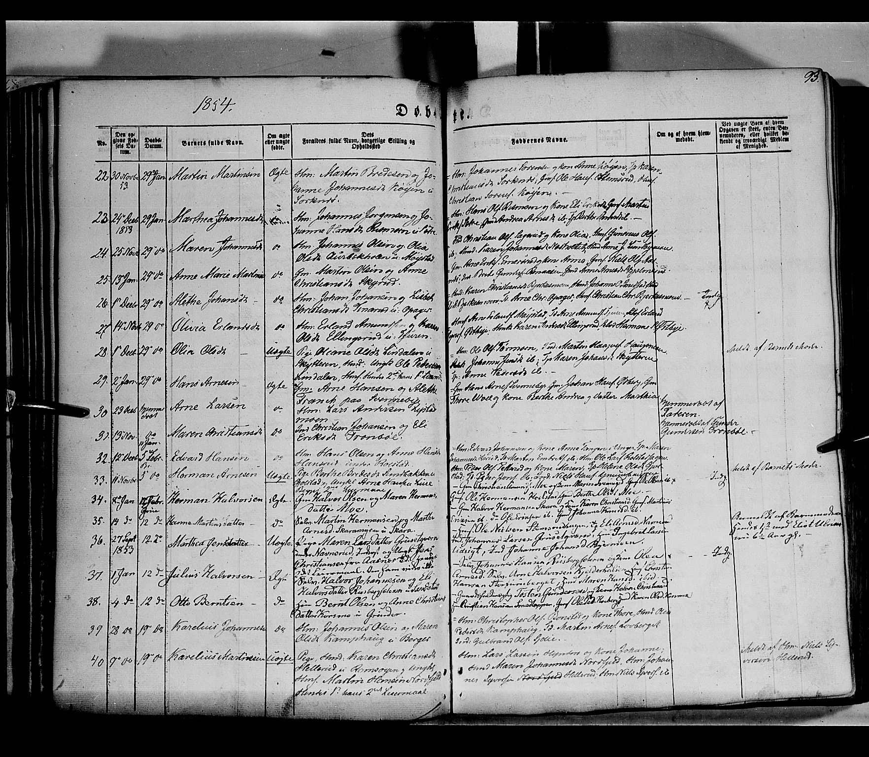 Grue prestekontor, AV/SAH-PREST-036/H/Ha/Haa/L0008: Parish register (official) no. 8, 1847-1858, p. 93