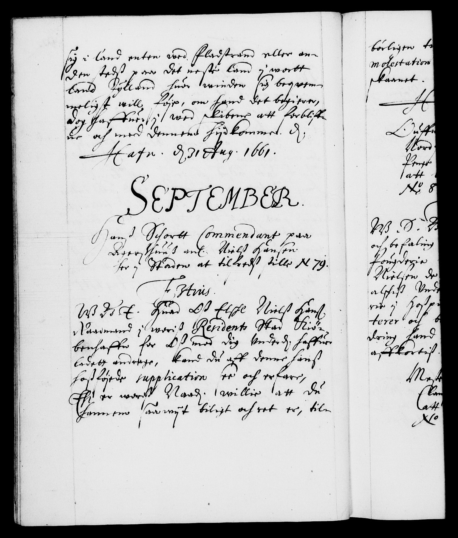 Danske Kanselli 1572-1799, AV/RA-EA-3023/F/Fc/Fca/Fcab/L0011: Norske tegnelser (mikrofilm), 1660-1670, p. 39b