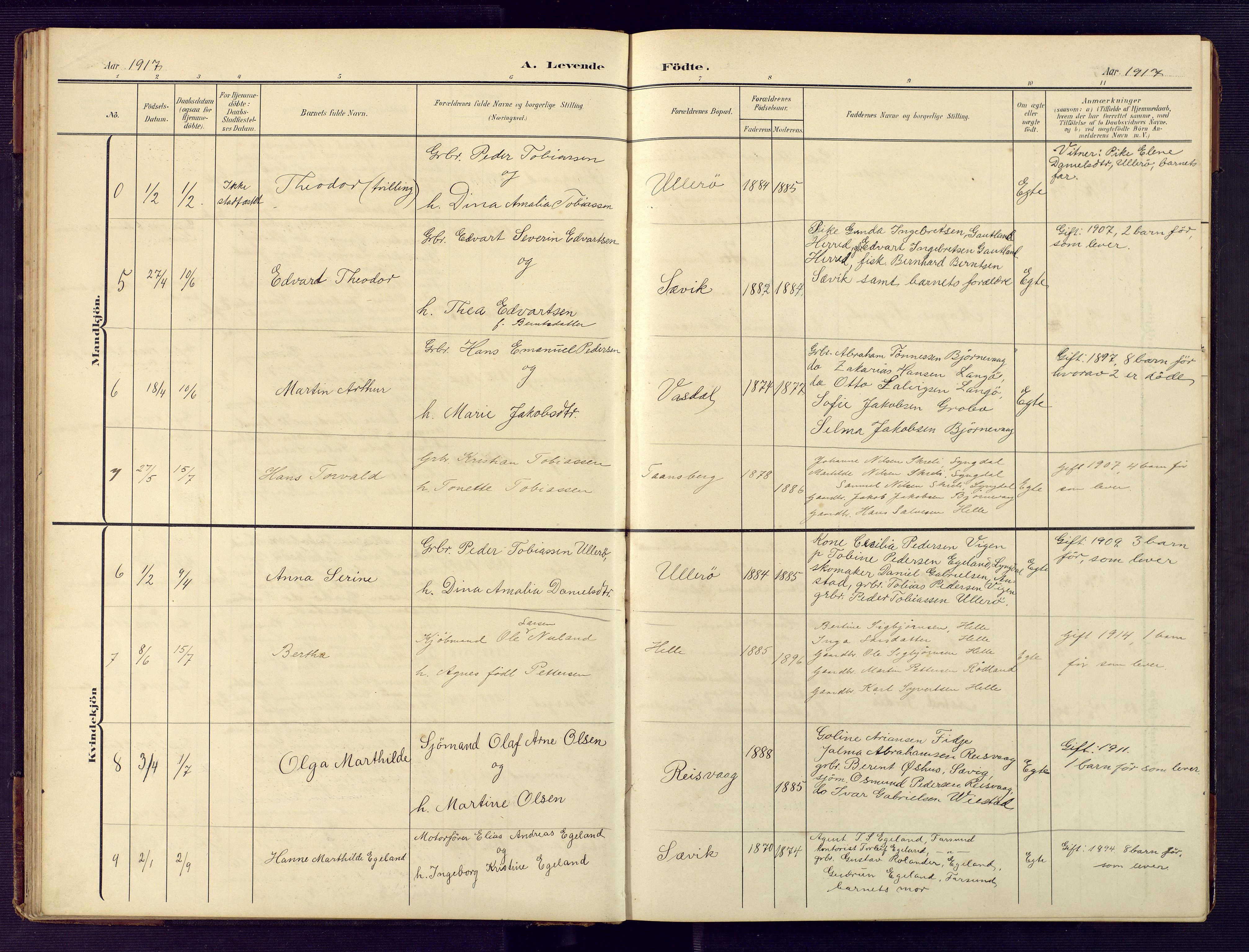 Herad sokneprestkontor, AV/SAK-1111-0018/F/Fb/Fbb/L0005: Parish register (copy) no. B 5, 1908-1949