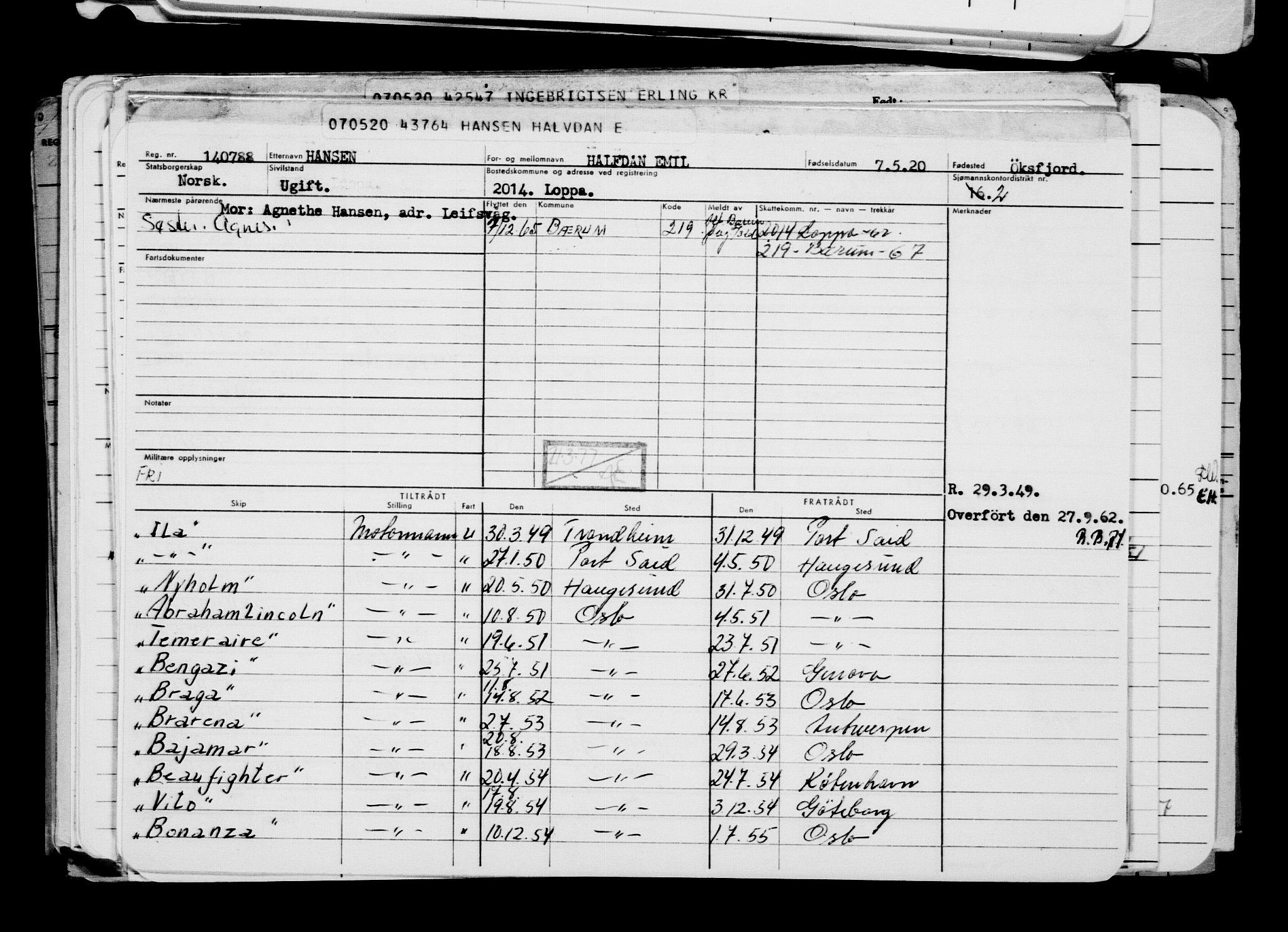 Direktoratet for sjømenn, AV/RA-S-3545/G/Gb/L0180: Hovedkort, 1920, p. 416