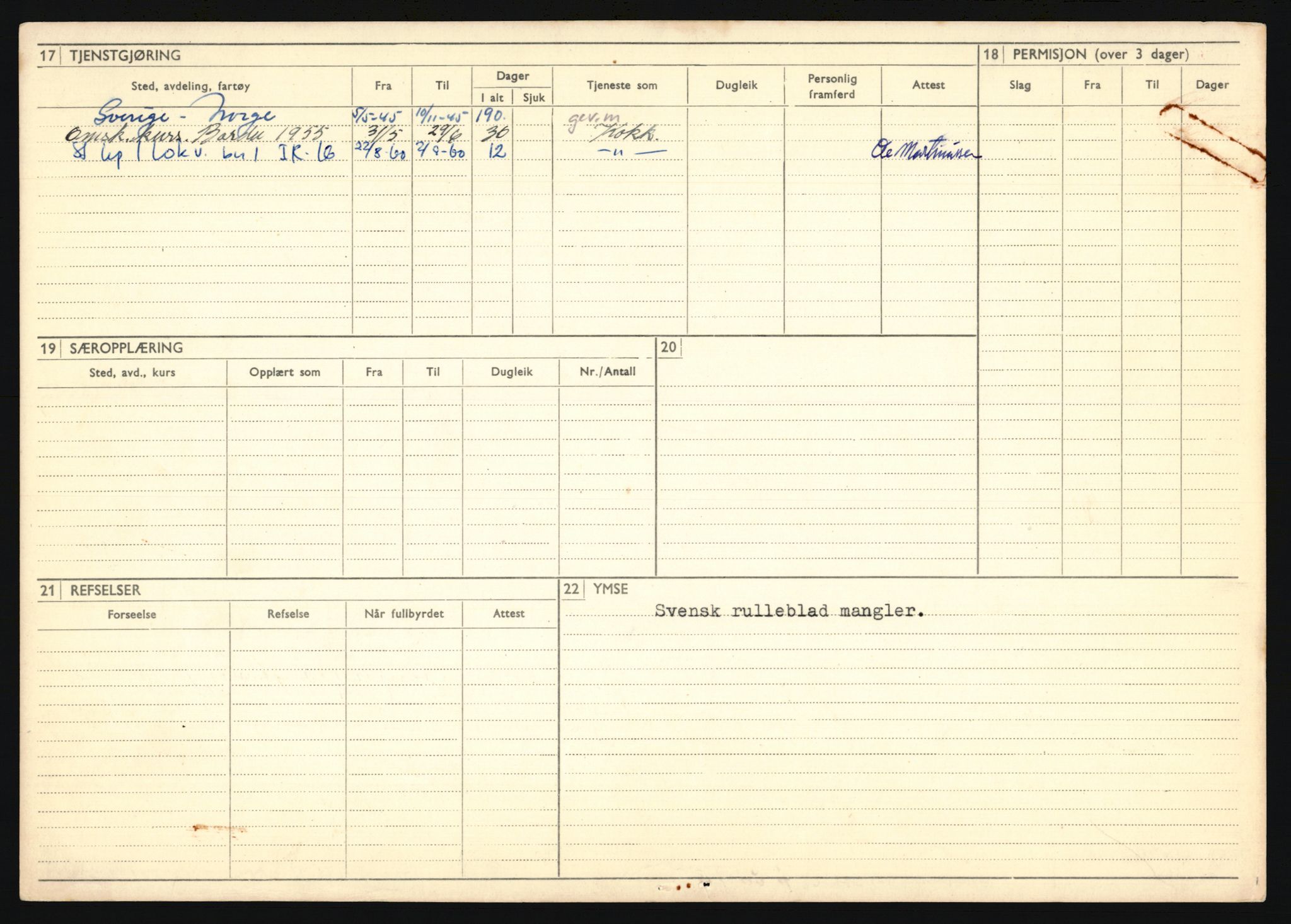 Forsvaret, Troms infanteriregiment nr. 16, AV/RA-RAFA-3146/P/Pa/L0024/0002: Rulleblad / Rulleblad for regimentets menige mannskaper, årsklasse 1941, 1941, p. 257