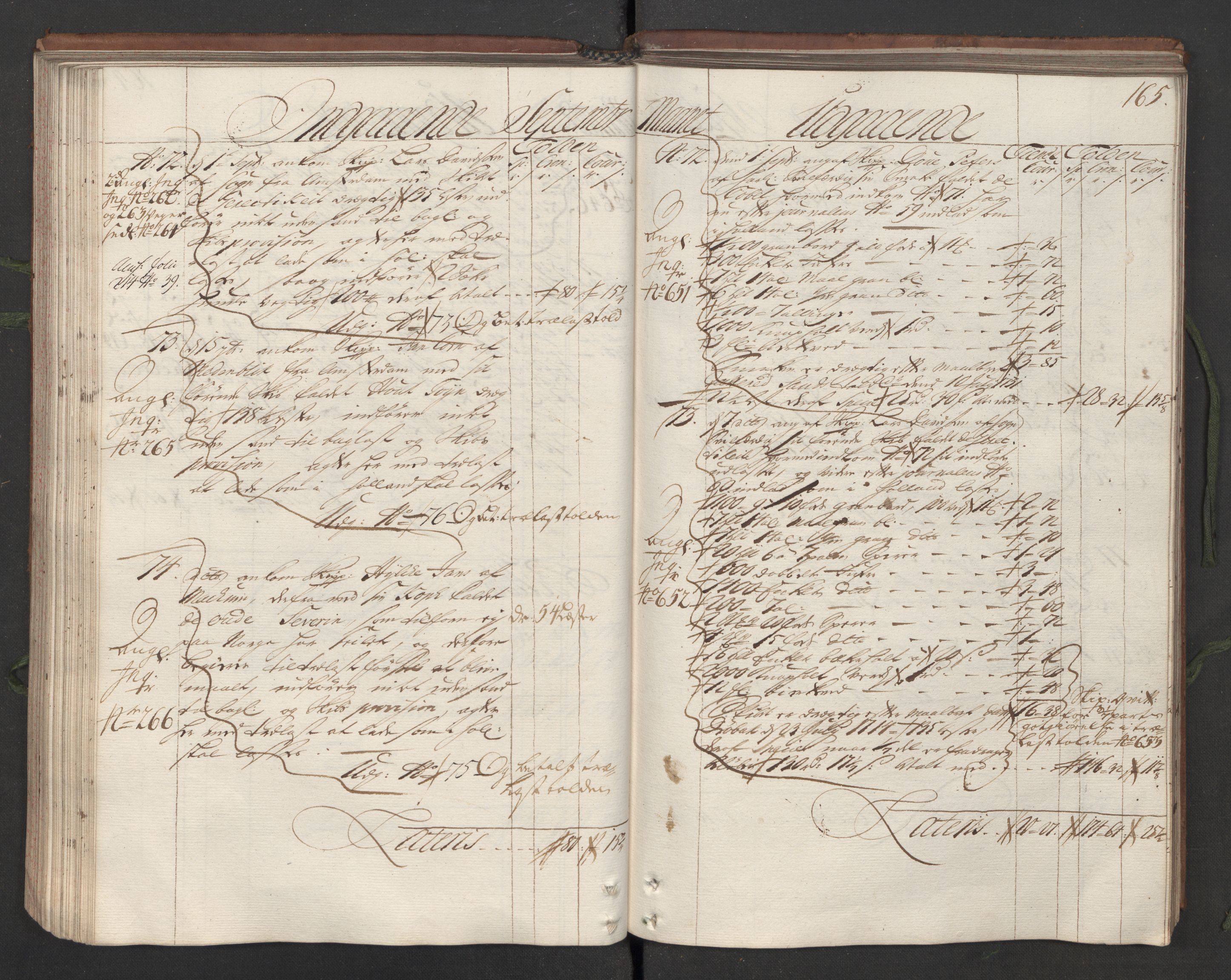Generaltollkammeret, tollregnskaper, AV/RA-EA-5490/R05/L0012/0001: Tollregnskaper Moss, Son, Krokstad / Hovedtollbok, 1731, p. 164b-165a