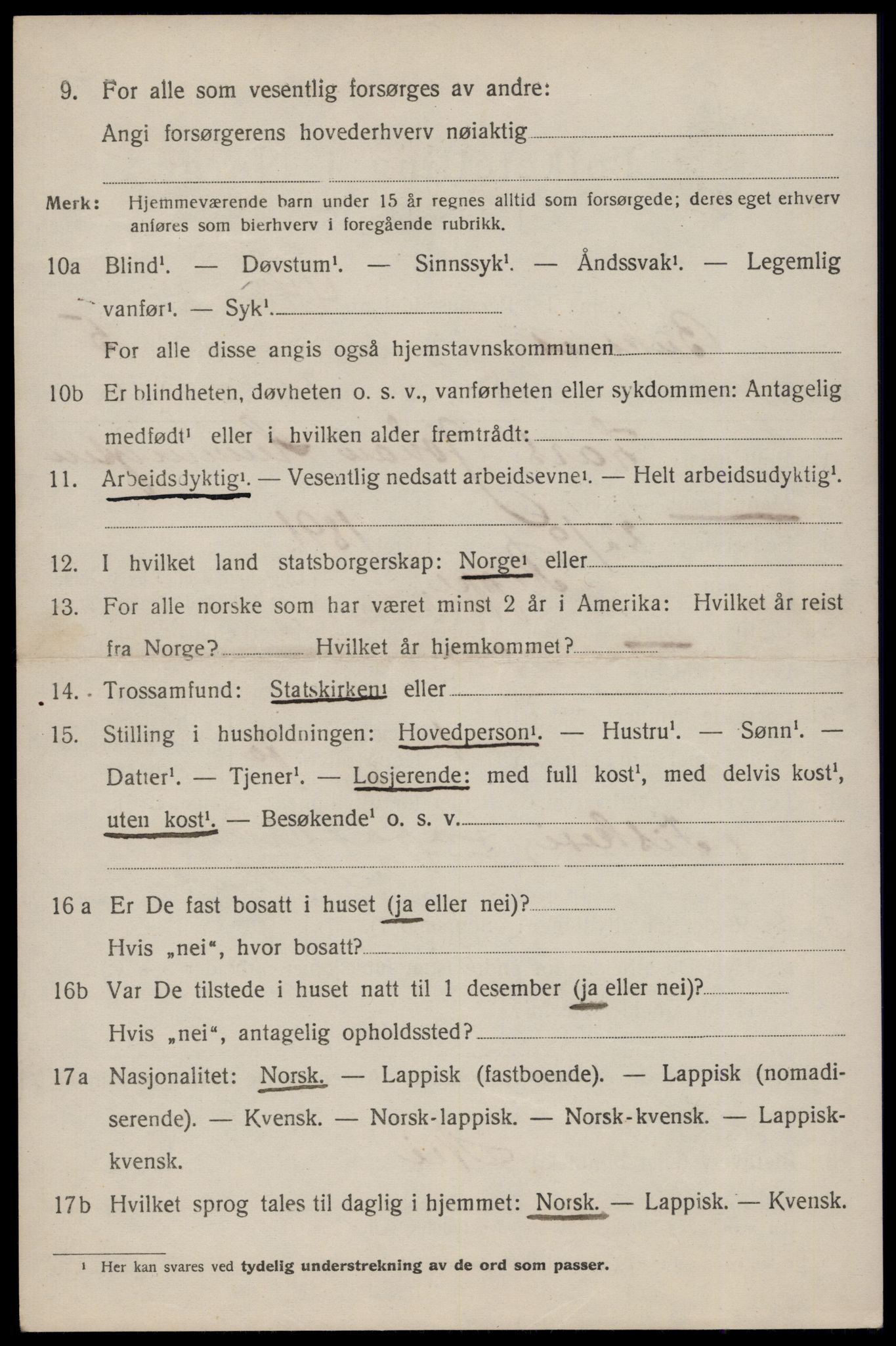 SAT, 1920 census for Buksnes, 1920, p. 5962