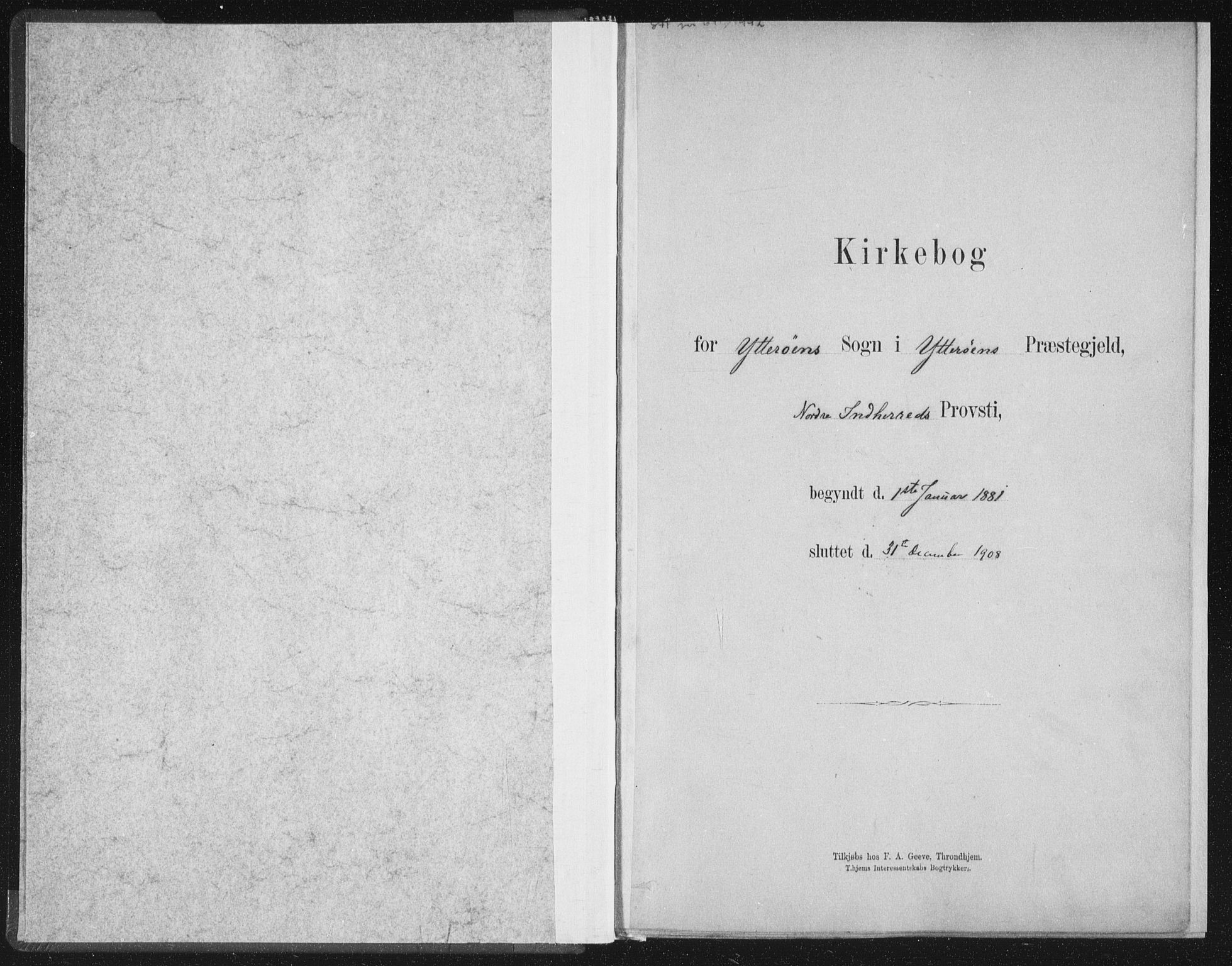 Ministerialprotokoller, klokkerbøker og fødselsregistre - Nord-Trøndelag, SAT/A-1458/722/L0220: Parish register (official) no. 722A07, 1881-1908