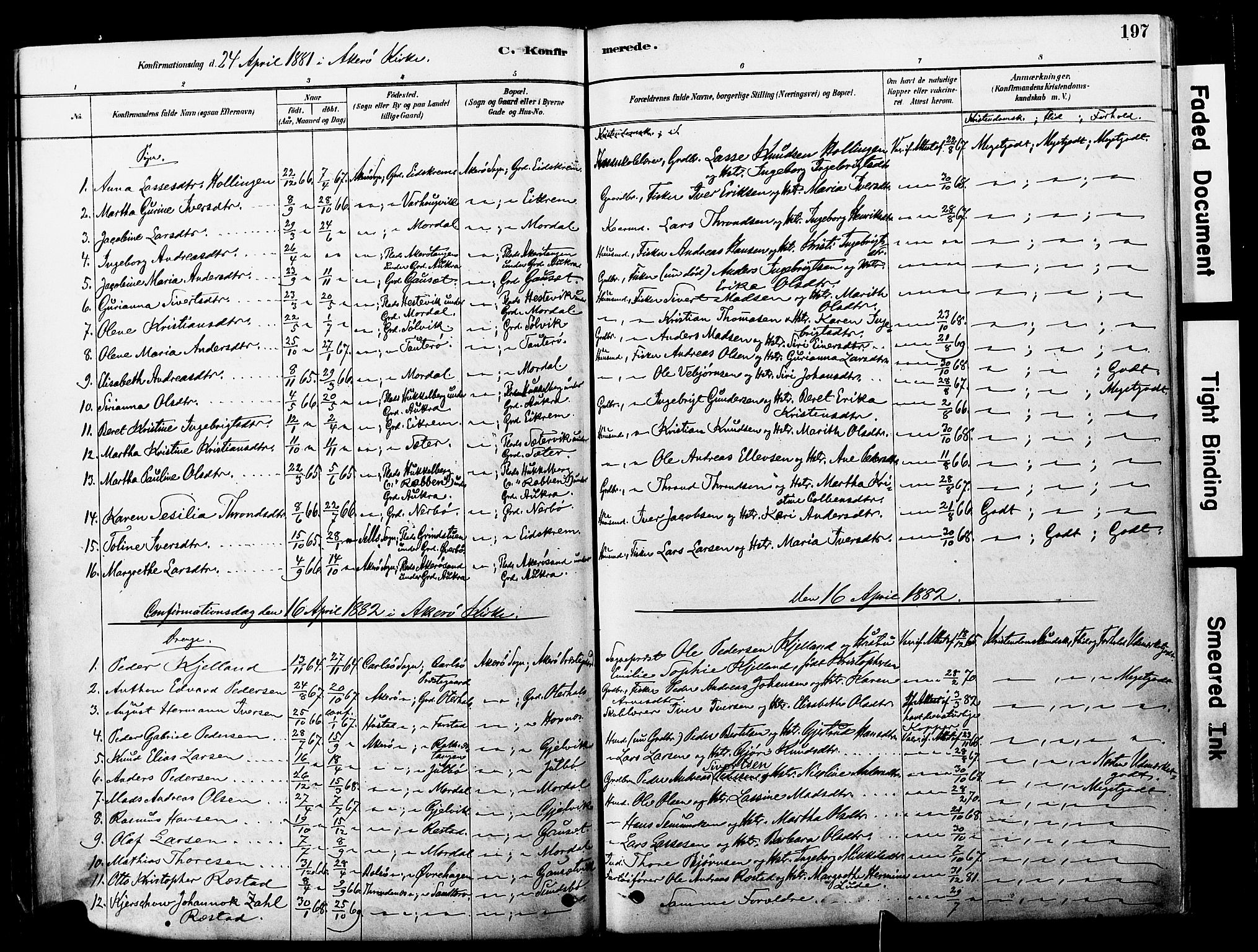 Ministerialprotokoller, klokkerbøker og fødselsregistre - Møre og Romsdal, SAT/A-1454/560/L0721: Parish register (official) no. 560A05, 1878-1917, p. 197