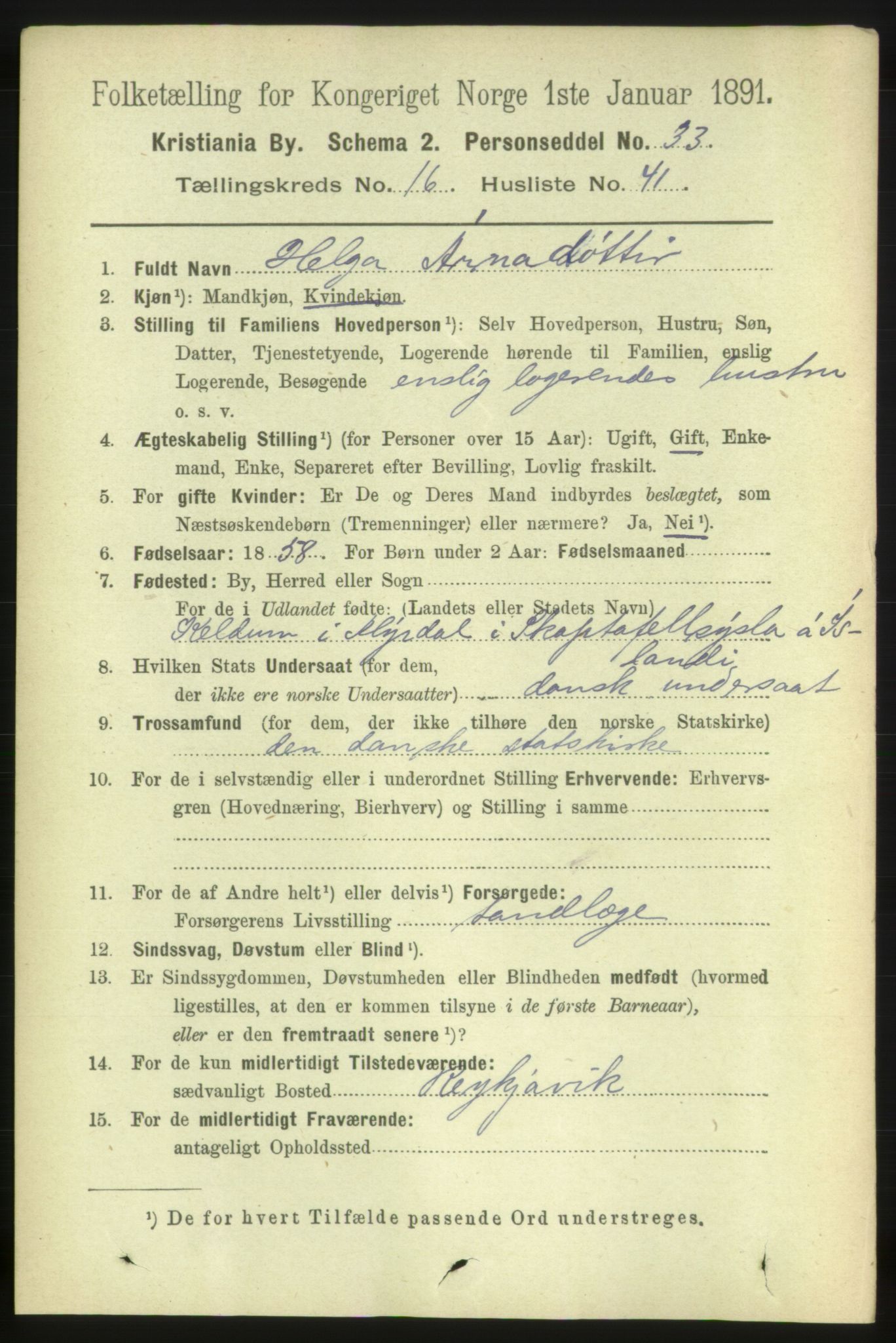 RA, 1891 census for 0301 Kristiania, 1891, p. 8021