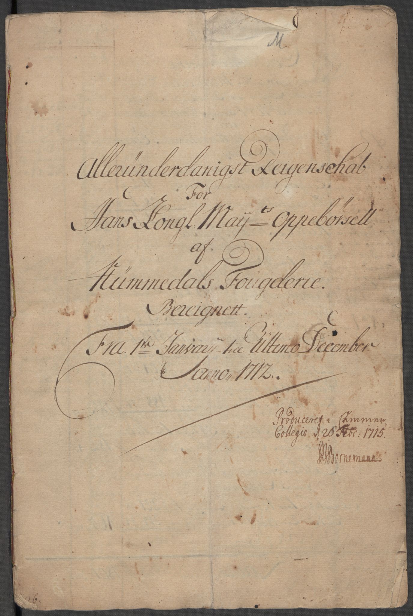 Rentekammeret inntil 1814, Reviderte regnskaper, Fogderegnskap, AV/RA-EA-4092/R64/L4433: Fogderegnskap Namdal, 1712, p. 3