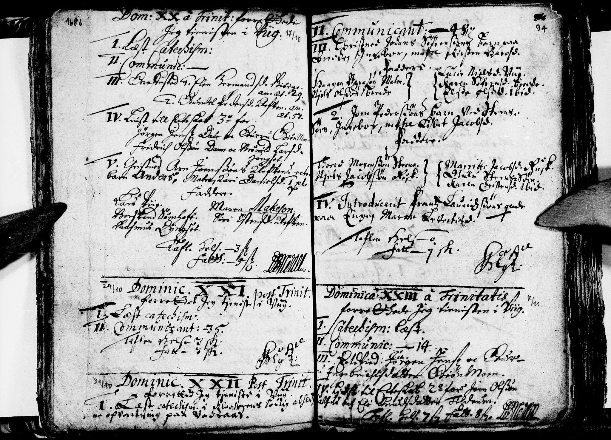 Ministerialprotokoller, klokkerbøker og fødselsregistre - Nordland, AV/SAT-A-1459/812/L0172: Parish register (official) no. 812A01, 1677-1718, p. 94