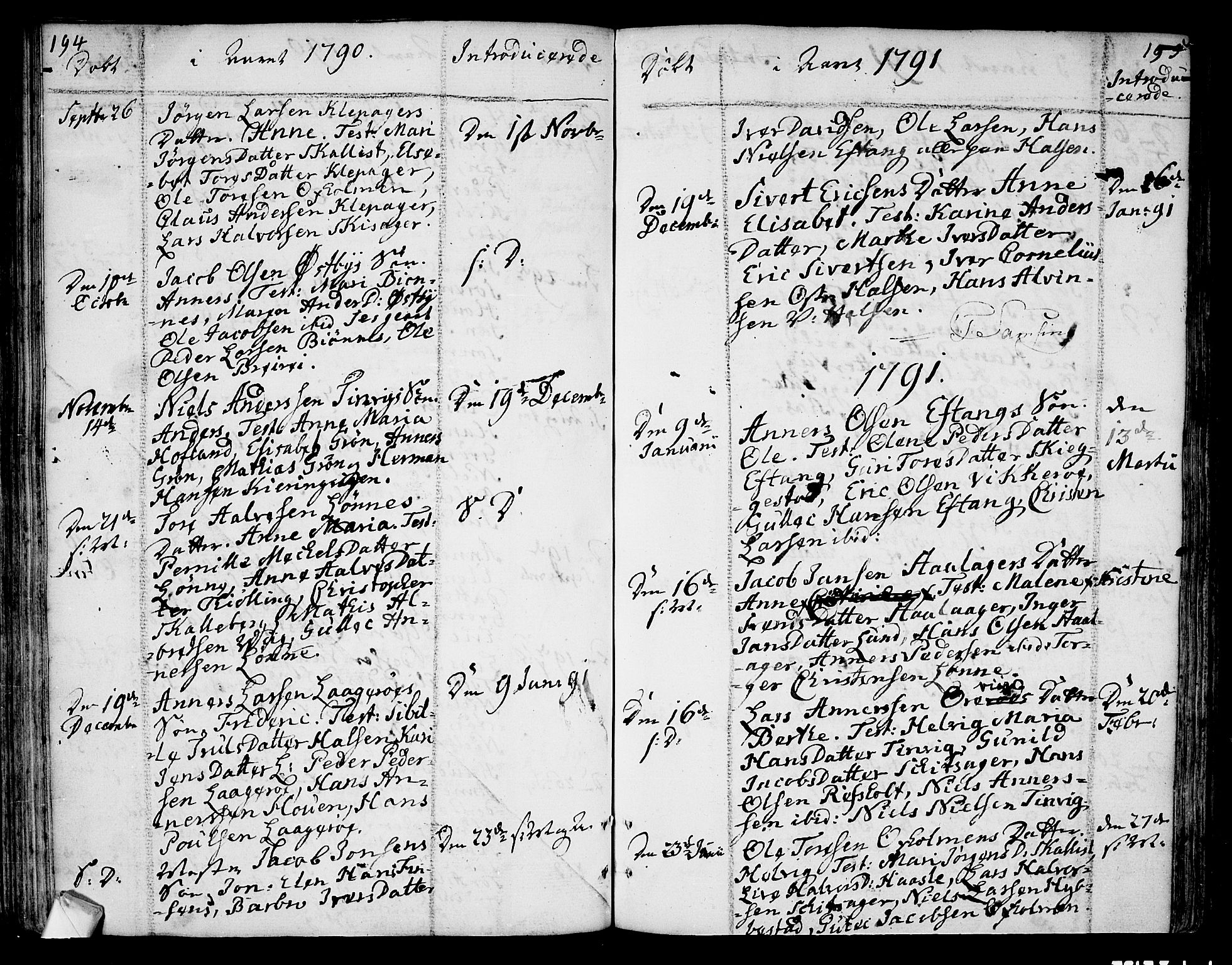 Tjølling kirkebøker, SAKO/A-60/F/Fa/L0004: Parish register (official) no. 4, 1779-1817, p. 194-195