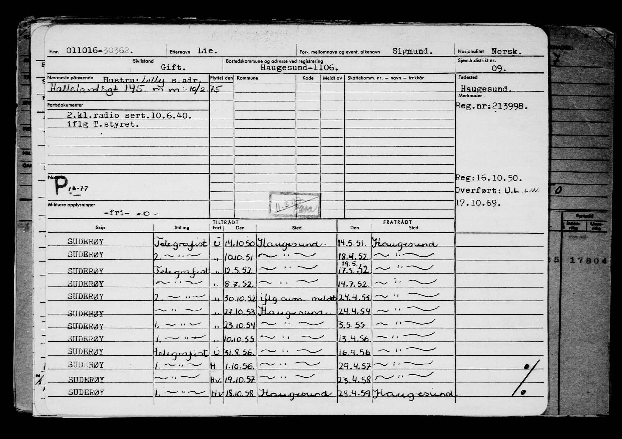 Direktoratet for sjømenn, AV/RA-S-3545/G/Gb/L0143: Hovedkort, 1916, p. 11