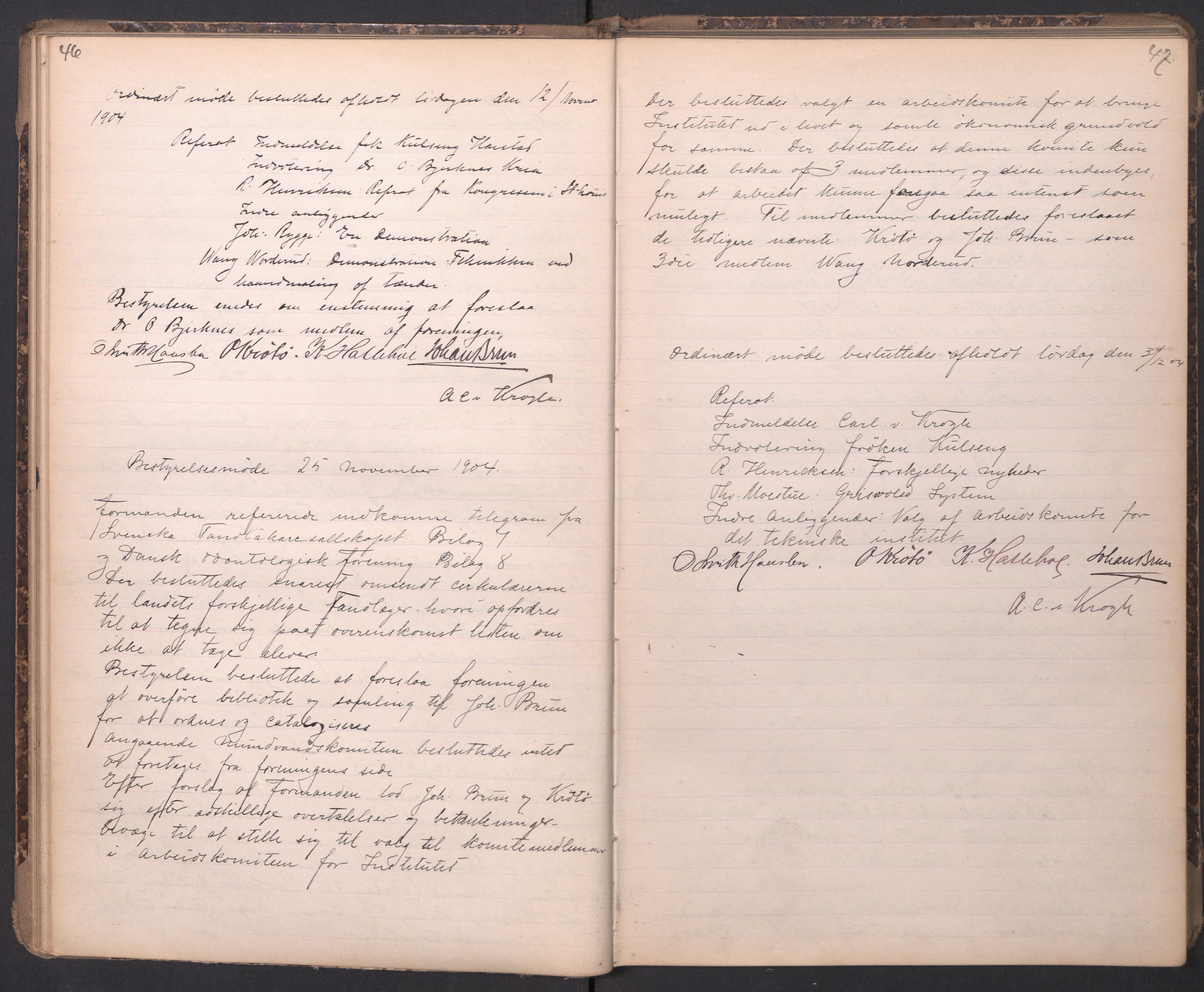 Den norske tannlegeforening, AV/RA-PA-0862/1/A/Ab/L0003: Forhandlingsprotokoll, 1899-1912, p. 46-47