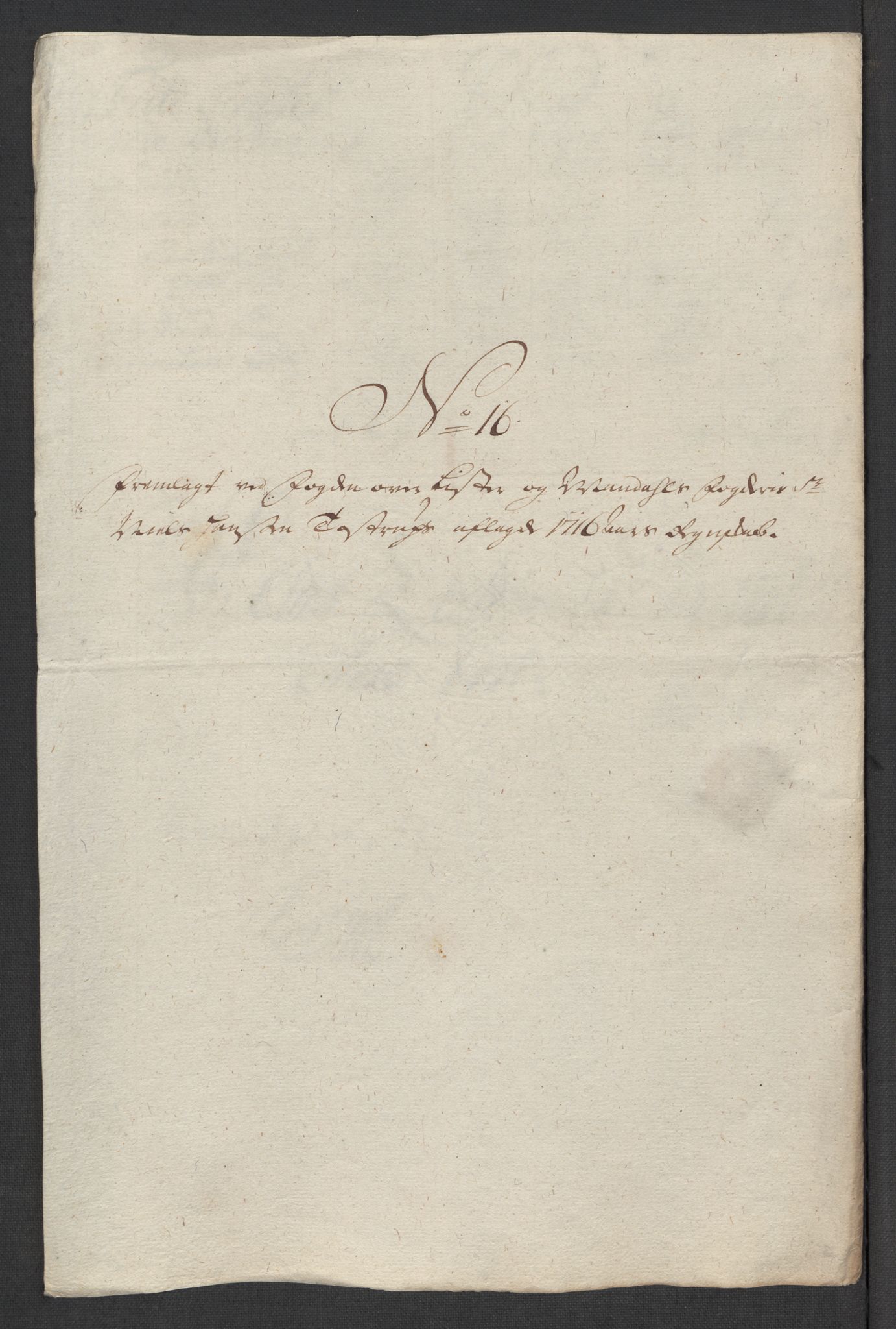 Rentekammeret inntil 1814, Reviderte regnskaper, Fogderegnskap, RA/EA-4092/R43/L2560: Fogderegnskap Lista og Mandal, 1716, p. 180