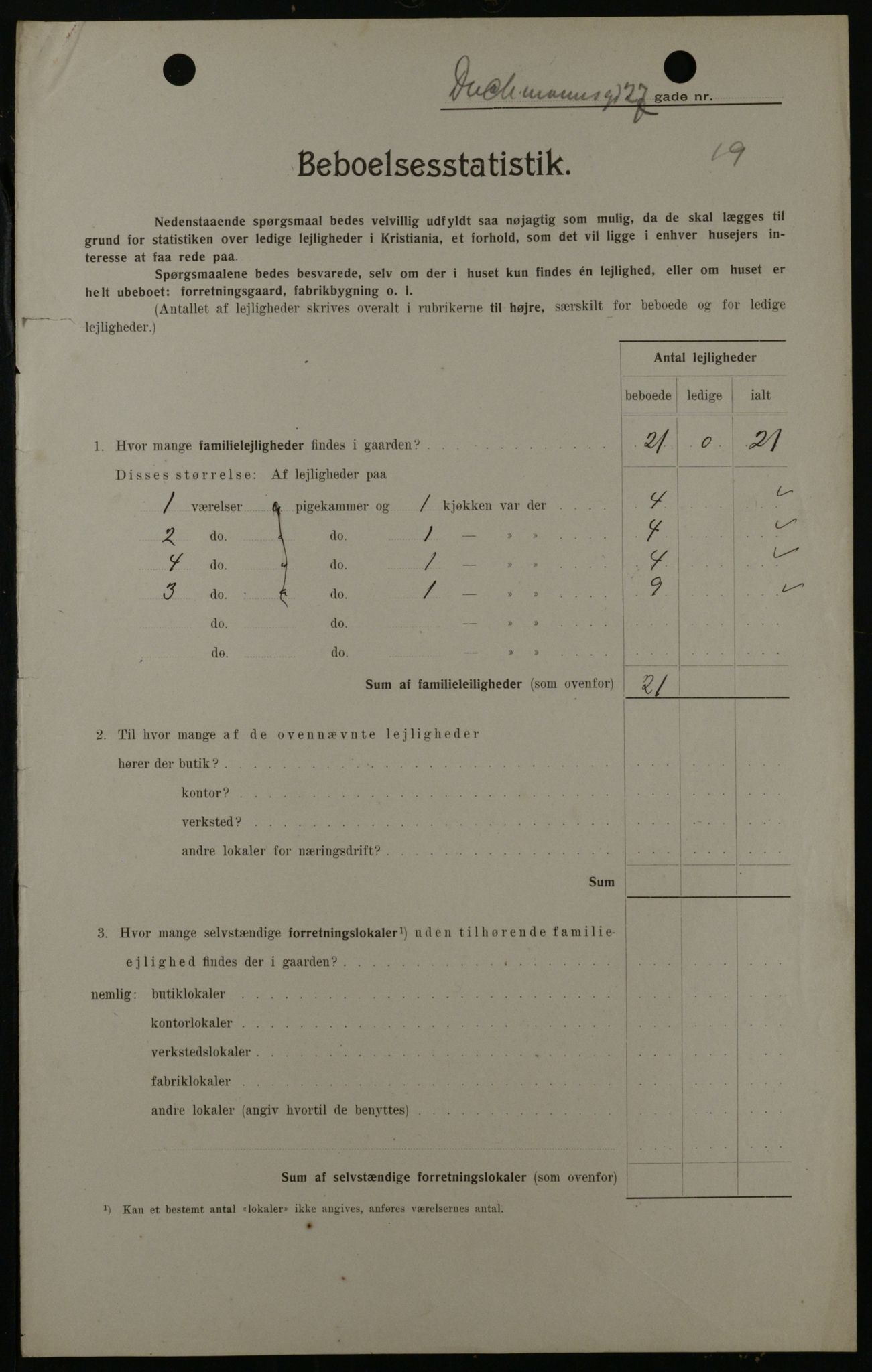 OBA, Municipal Census 1908 for Kristiania, 1908, p. 14775