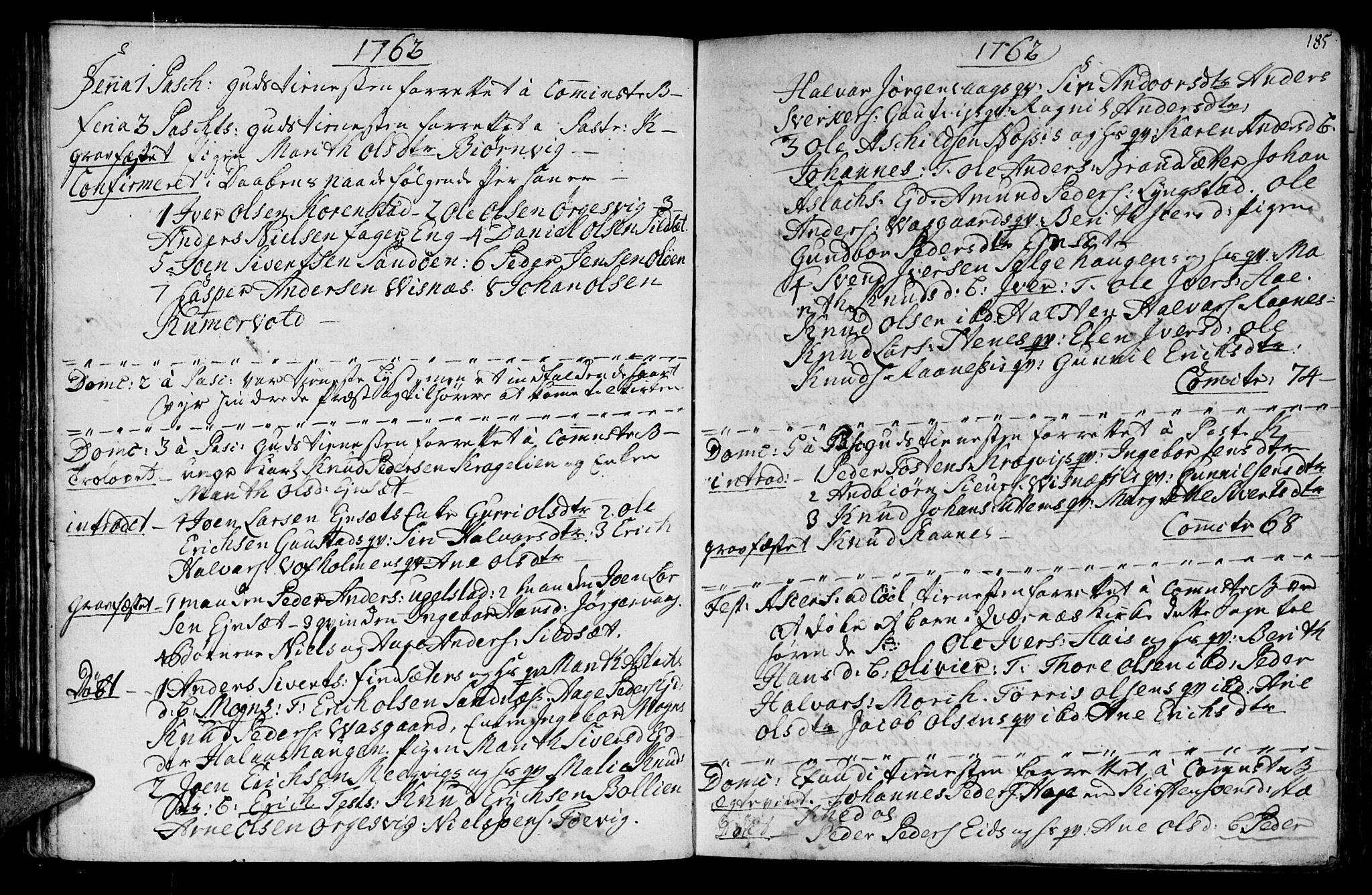 Ministerialprotokoller, klokkerbøker og fødselsregistre - Møre og Romsdal, AV/SAT-A-1454/570/L0828: Parish register (official) no. 570A02, 1750-1789, p. 184-185