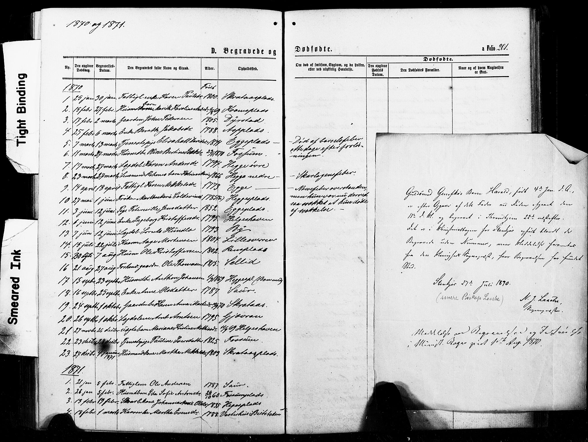 Ministerialprotokoller, klokkerbøker og fødselsregistre - Nord-Trøndelag, SAT/A-1458/740/L0380: Parish register (copy) no. 740C01, 1868-1902, p. 201