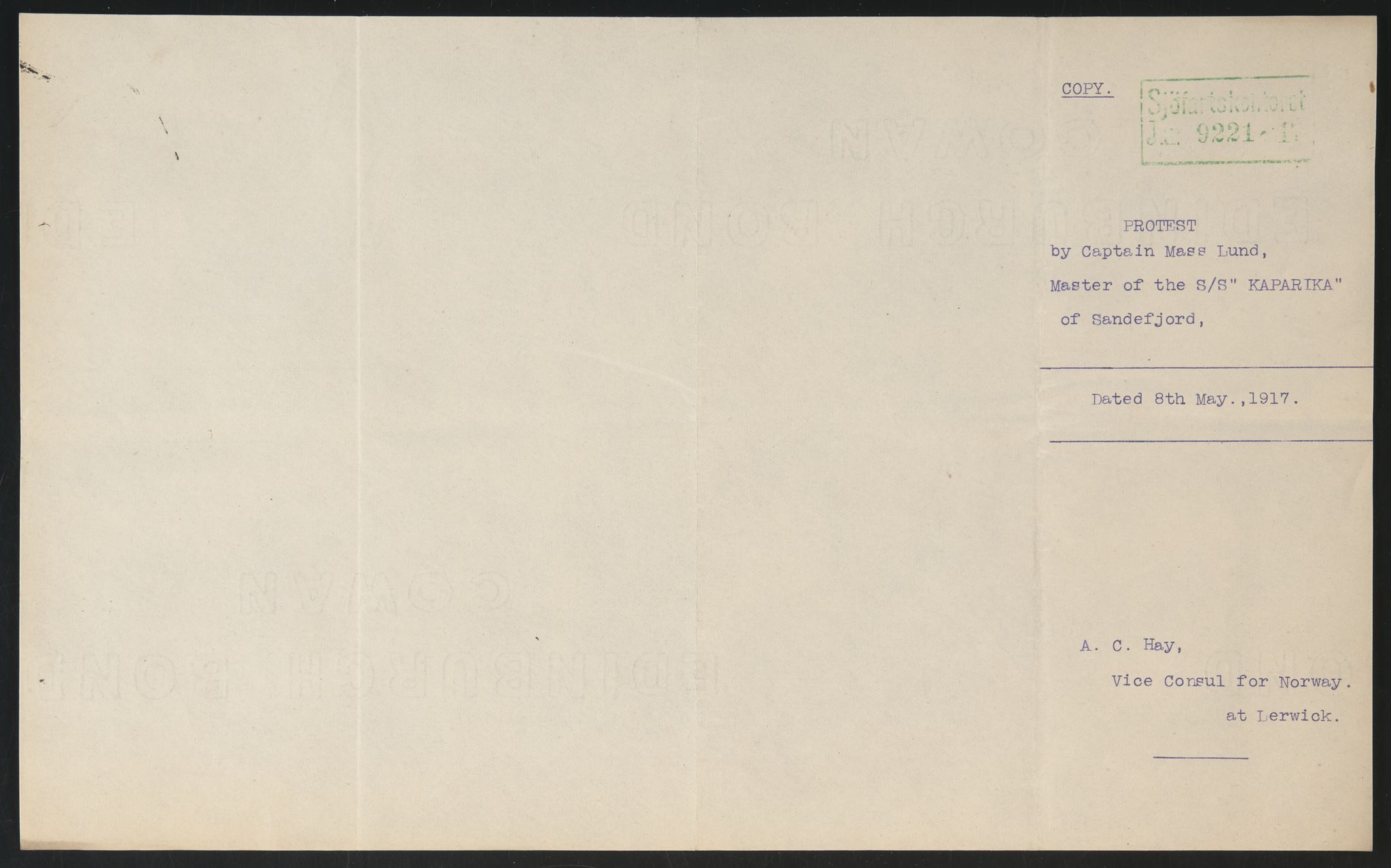 Sjøfartsdirektoratet med forløpere, skipsmapper slettede skip, RA/S-4998/F/Fa/L0586: --, 1894-1935, p. 302