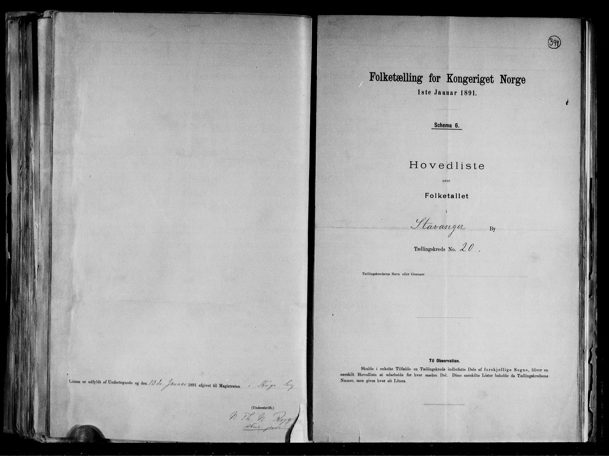 RA, 1891 census for 1103 Stavanger, 1891, p. 46