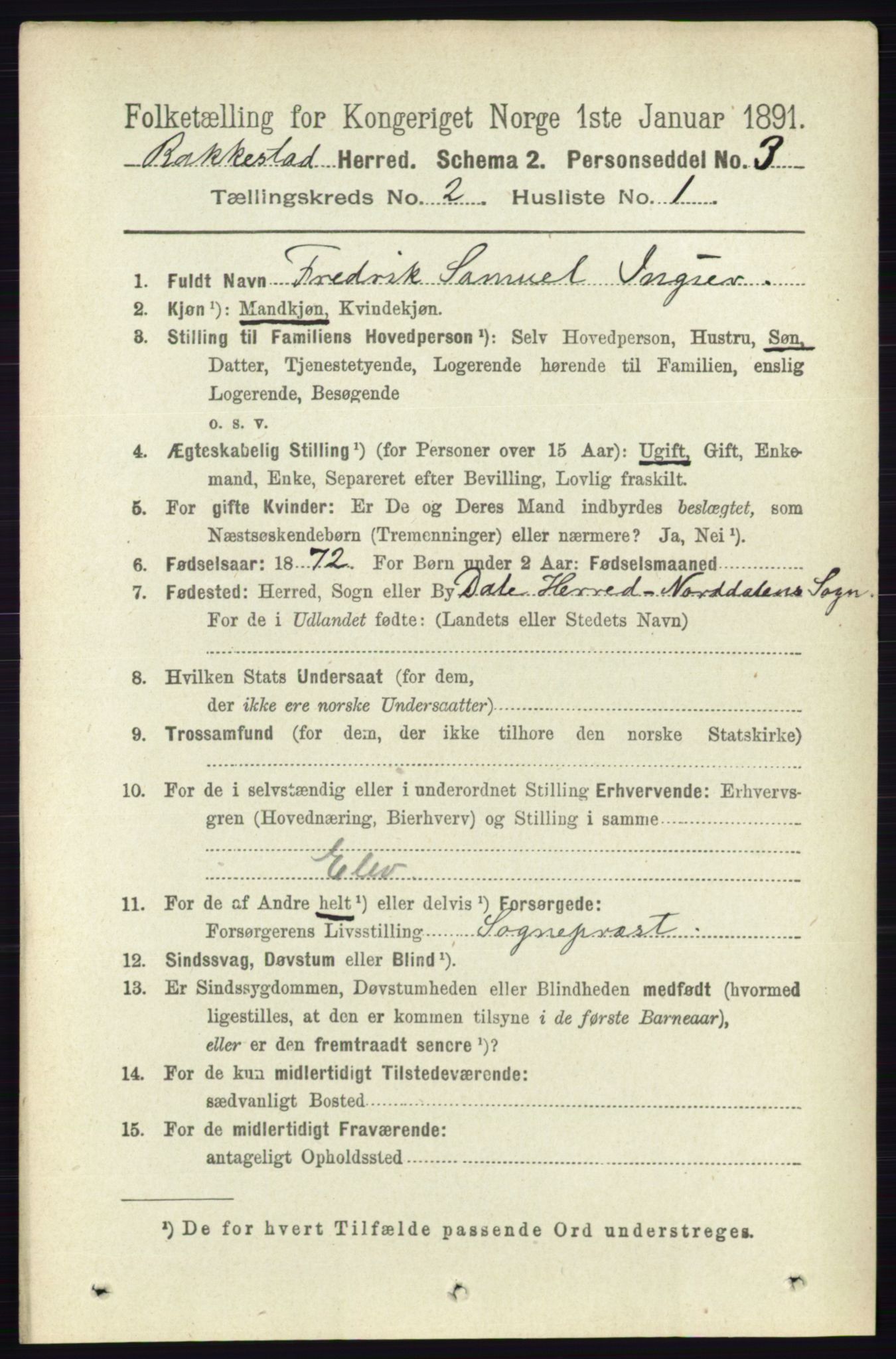 RA, 1891 census for 0128 Rakkestad, 1891, p. 621