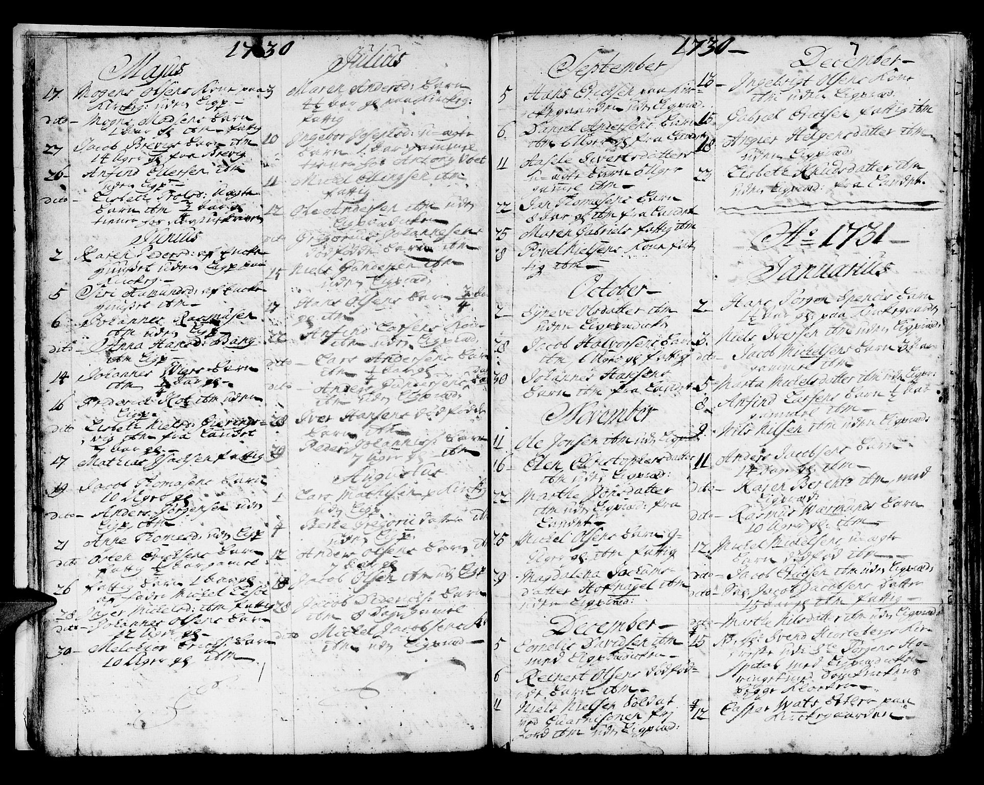 Domkirken sokneprestembete, AV/SAB-A-74801/H/Haa/L0008: Parish register (official) no. A 8, 1725-1775, p. 7