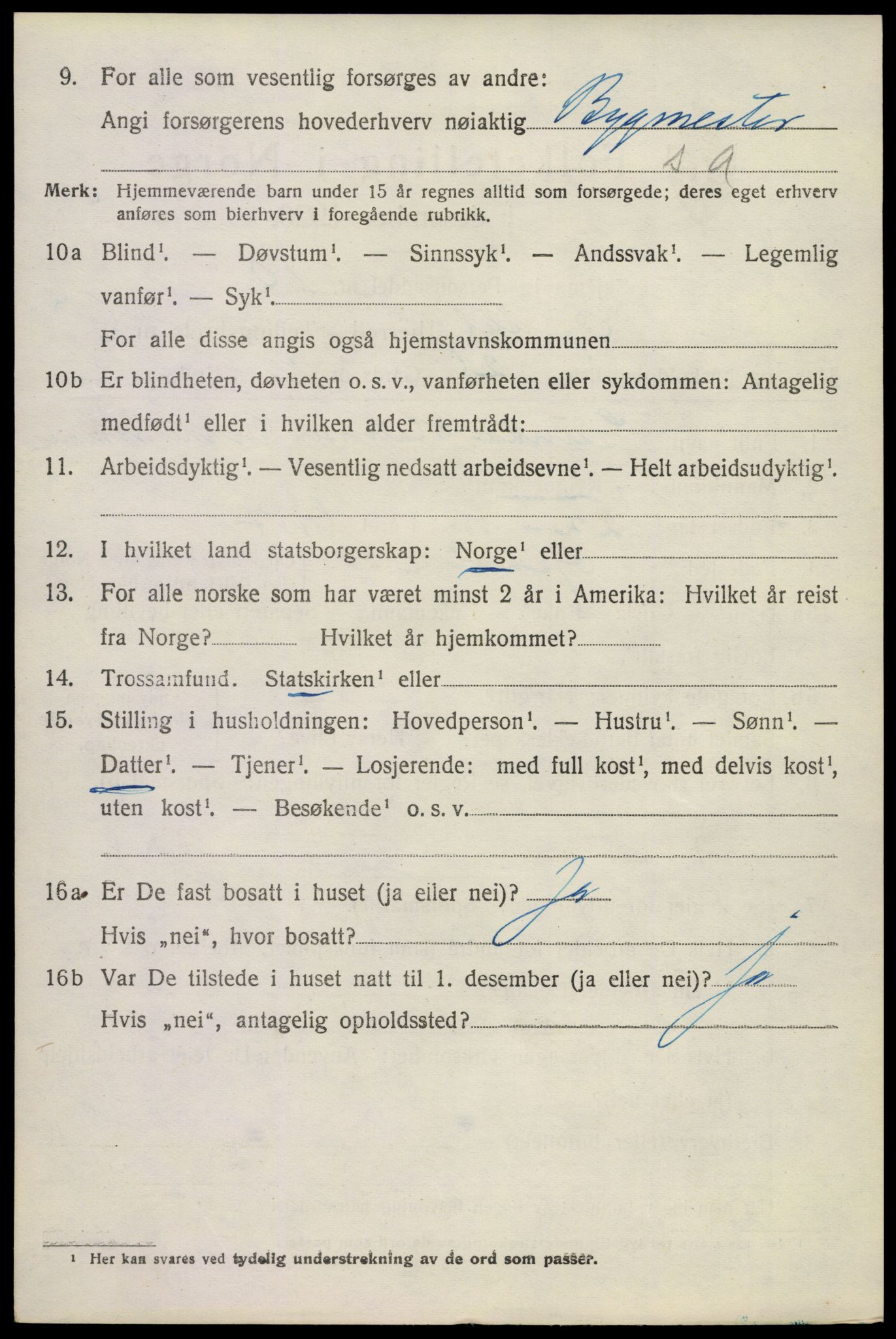 SAKO, 1920 census for Uvdal, 1920, p. 2736