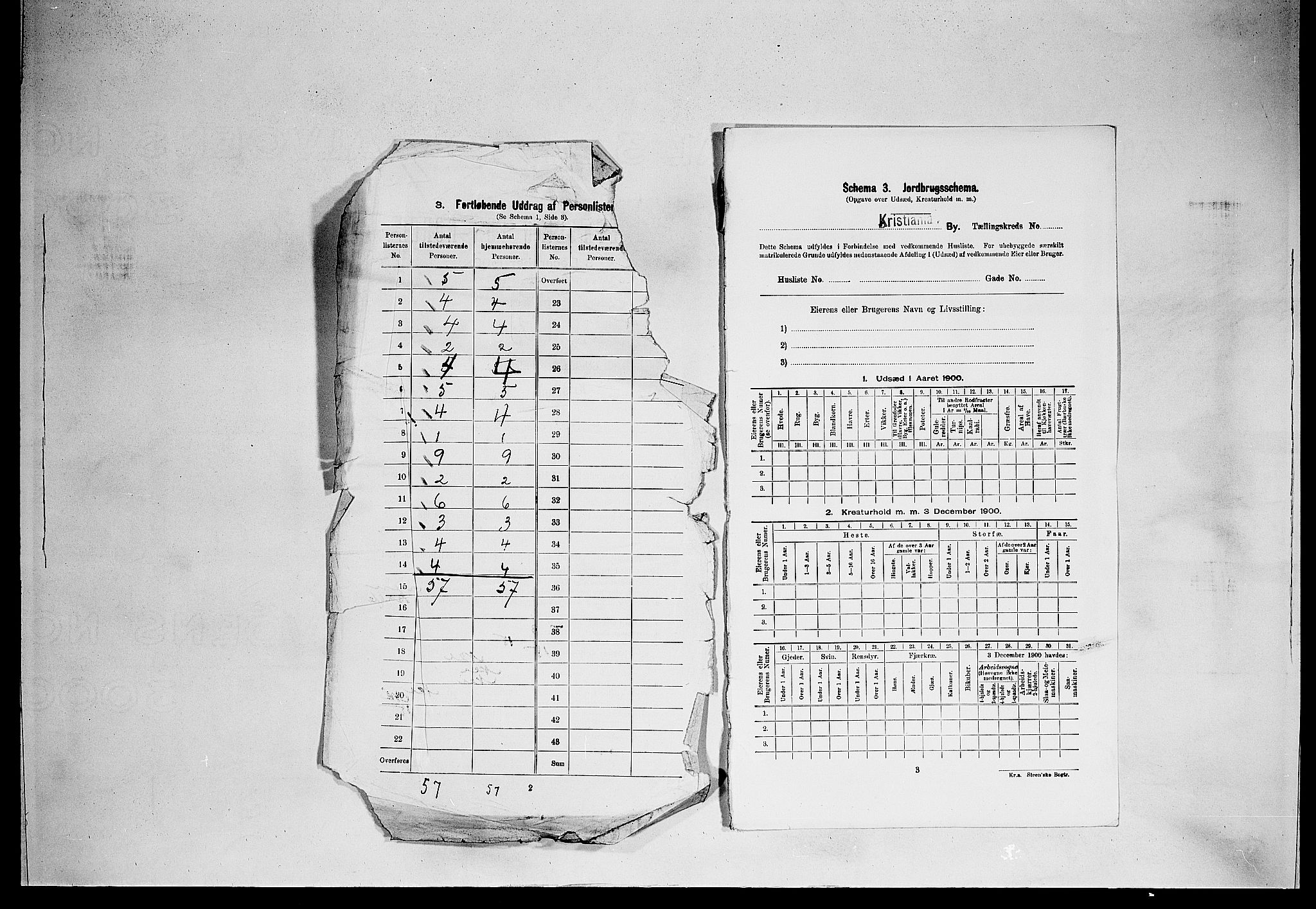 SAO, 1900 census for Kristiania, 1900, p. 23574